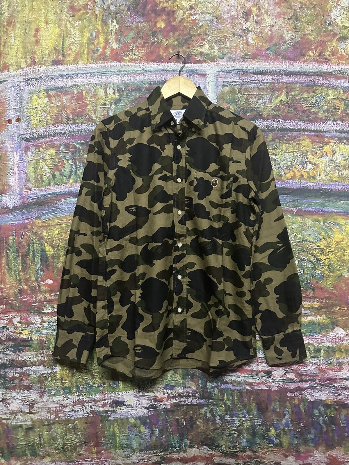 Bape A Bathing Ape Bape Button Up Camo Long Sleeve Size US M / EU 48-50 / 2 - 1 Thumbnail