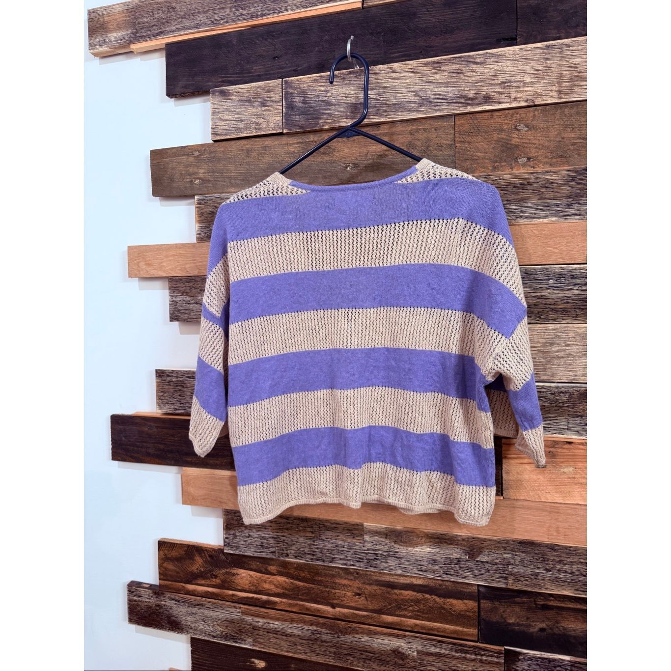 Guru Gudrun Sjoden button front linen blend striped cardigan sweater size Medium Size M / US 6-8 / IT 42-44 - 3 Thumbnail