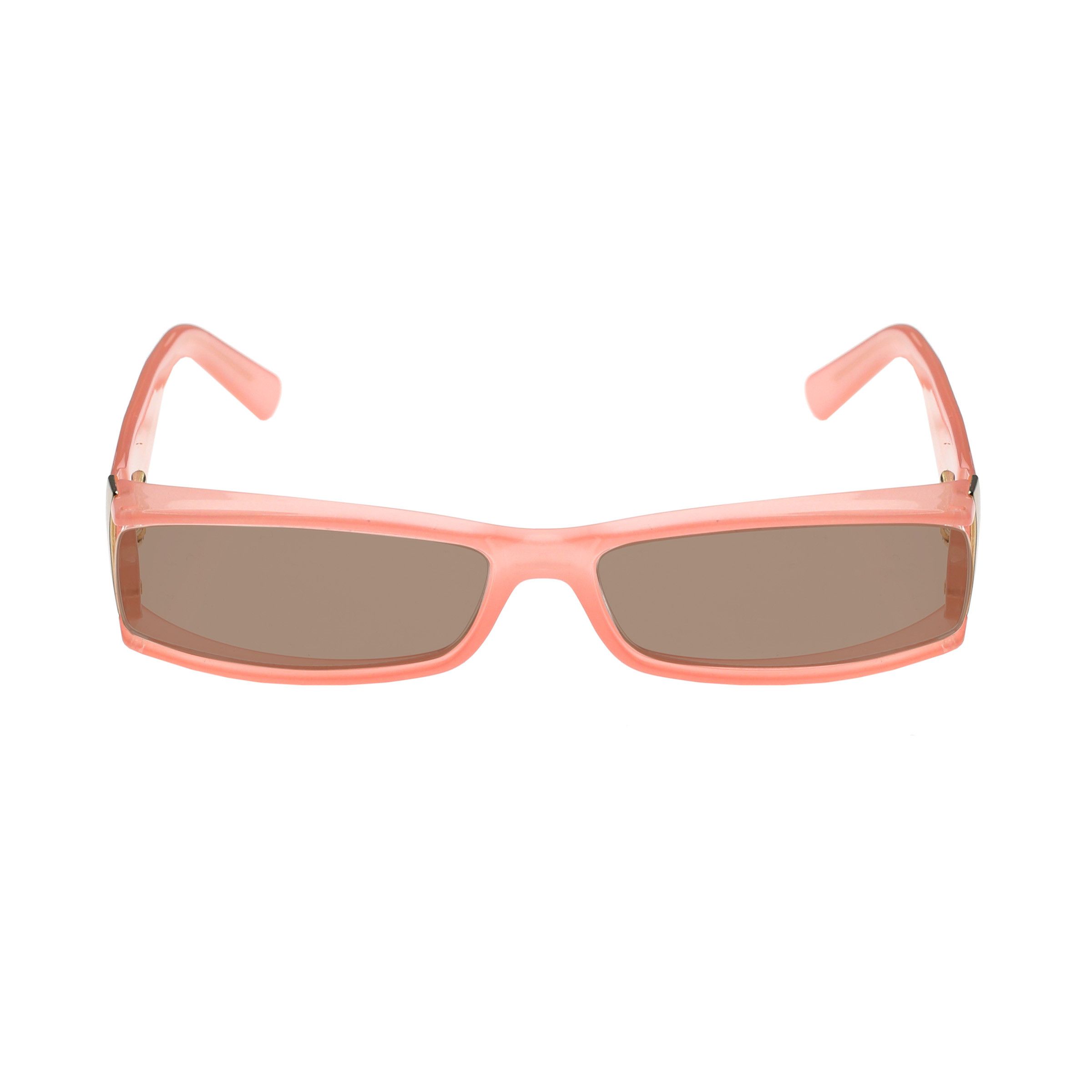 Gucci Gucci '00s Pink Monogram Rectangular Plastic Sunglasses Brwn Size ONE SIZE - 3 Thumbnail
