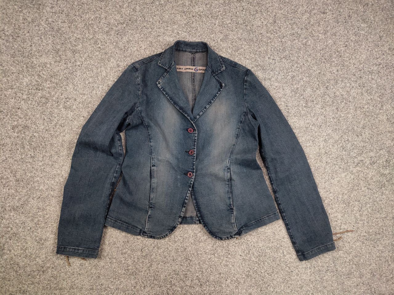 Fake London Genius Vintage Fake London Genius denim blazer jacket Y2k Style Size M / US 6-8 / IT 42-44 - 12 Thumbnail