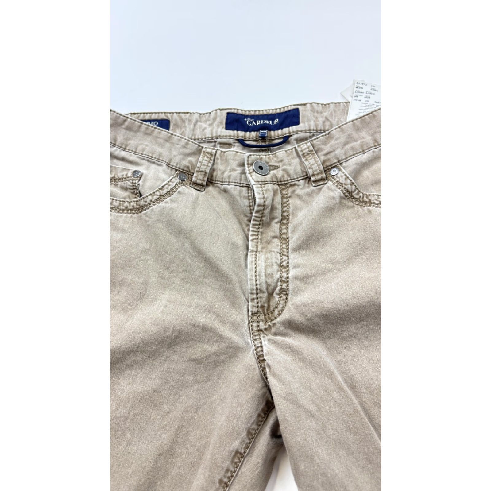 Vintage Atelier Gardeur Jeans Mens Nevio Regular Fit 34x34 Beige Straight Leg Casual Size US 34 / EU 50 - 2 Thumbnail