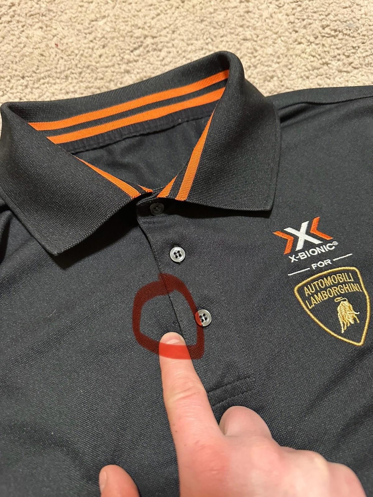 Lamborghini X-Bionic For Automobili Lamborghini Black Polo T-Shirt Sz L Size US L / EU 52-54 / 3 - 5 Thumbnail