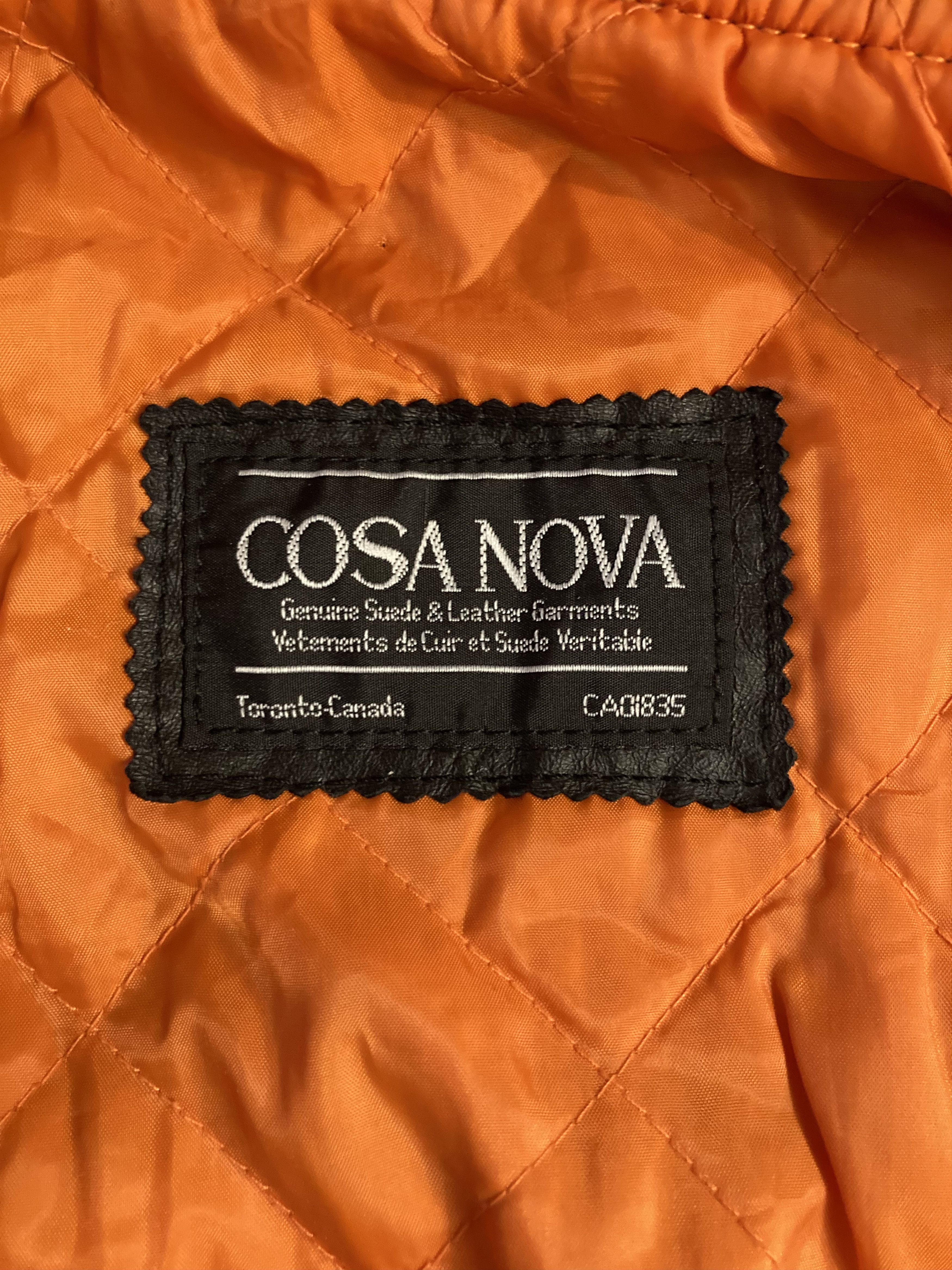 Cosa Nova Vintage Rare CosaNova Men MA-1 Leather Flight Bomber Jacket Size US M / EU 48-50 / 2 - 3 Thumbnail
