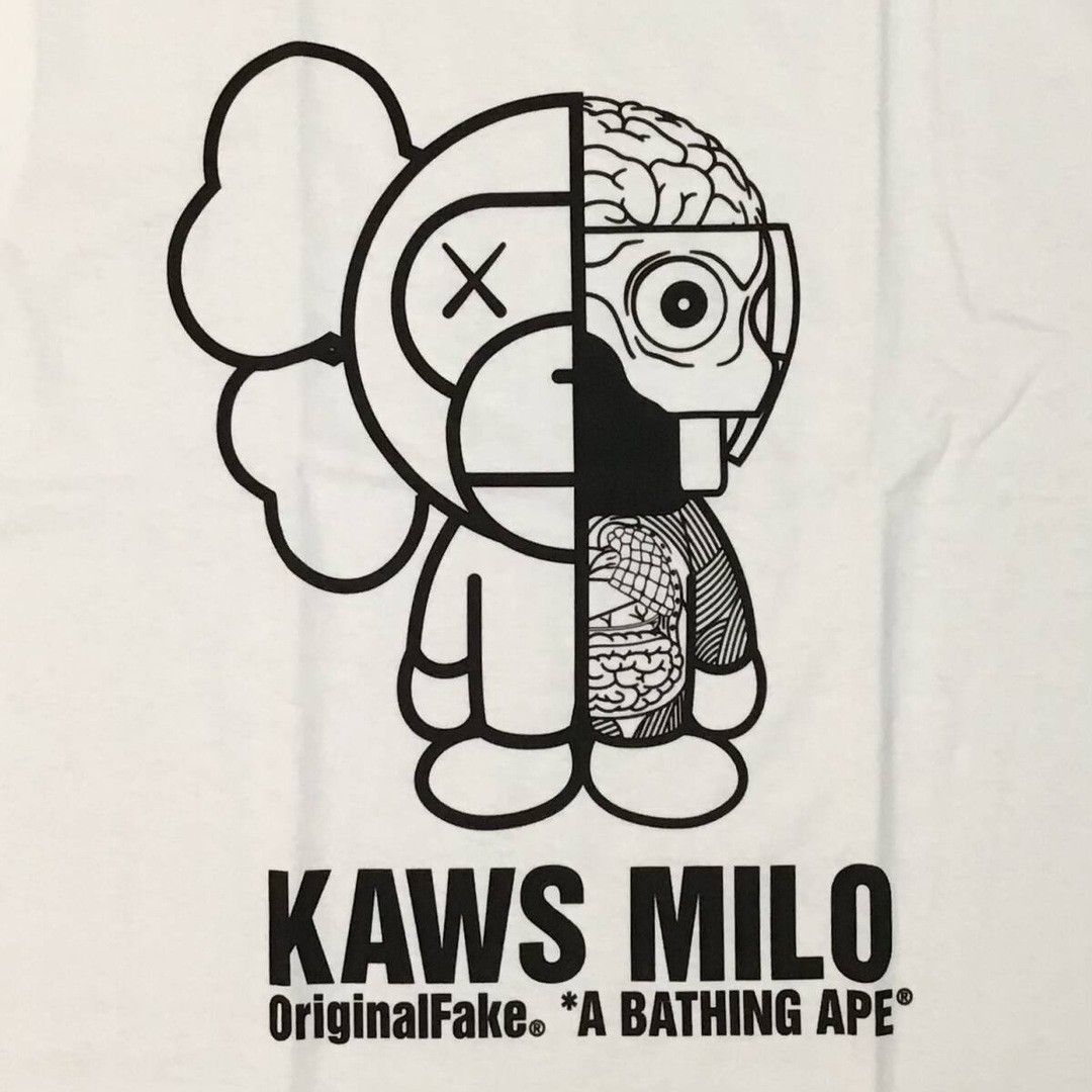 Bape × Kaws × Original Fake BAPE × Original Fake KAWS MILO companion T-shirt APE NIGO Size US M / EU 48-50 / 2 - 2 Thumbnail