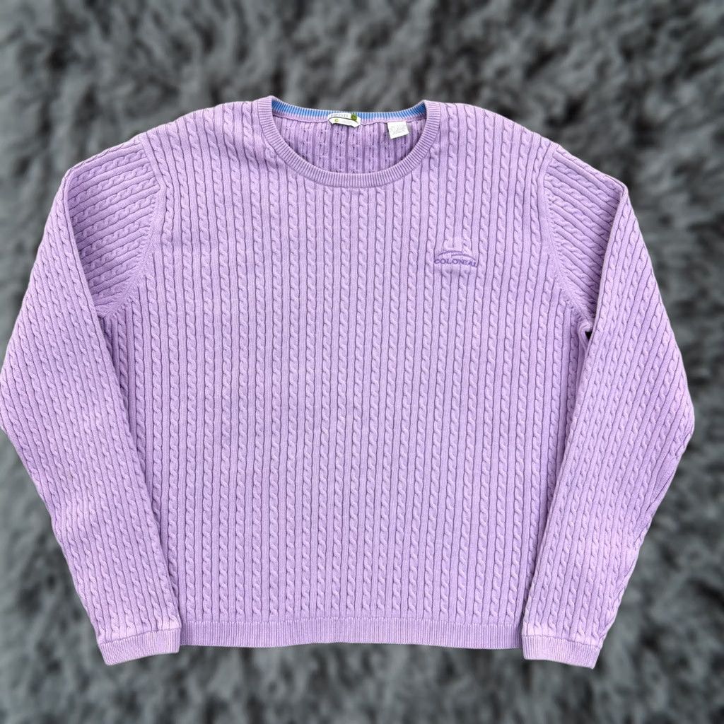 Izod Izod Sweater Womens XL Purple C Flex Long Sleeve Cable Knit Golf Casual Pullover Size XL / US 12-14 / IT 48-50 - 1 Thumbnail
