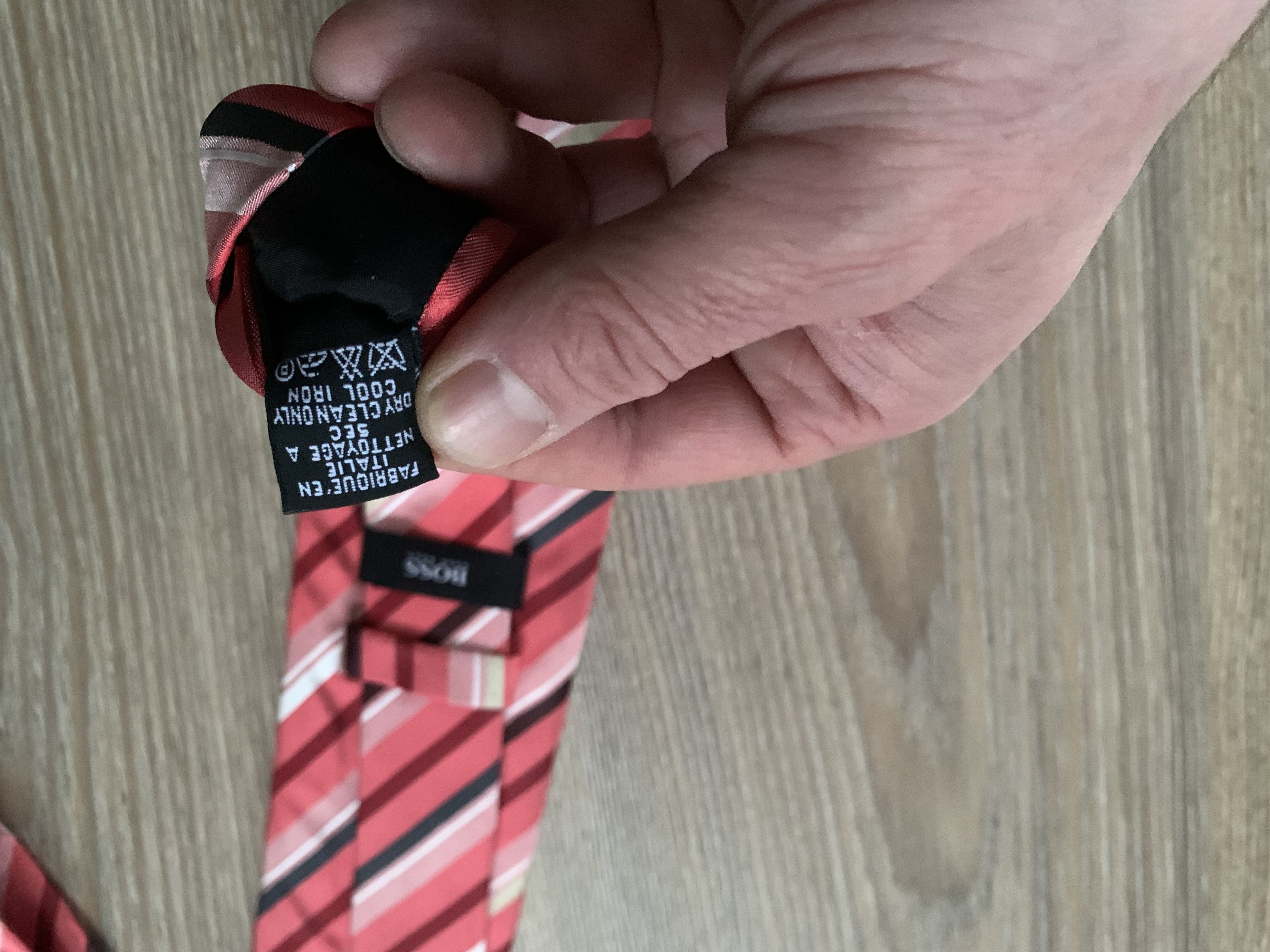Hugo Boss Hugo Boss Pink Striped Silk Tie Size ONE SIZE - 9 Thumbnail