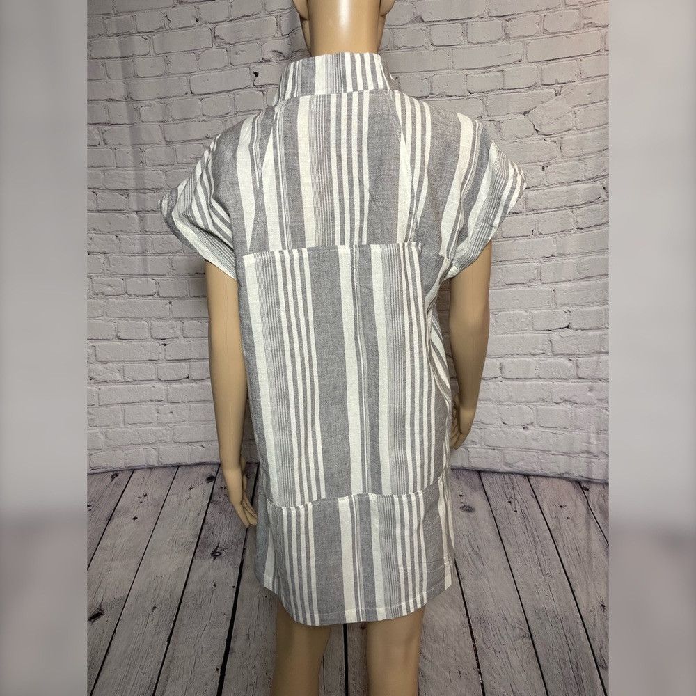 Other Geren Ford Stripe Cotton Linen Mini Dress Tunic Size L Size L / US 10 / IT 46 - 5 Thumbnail