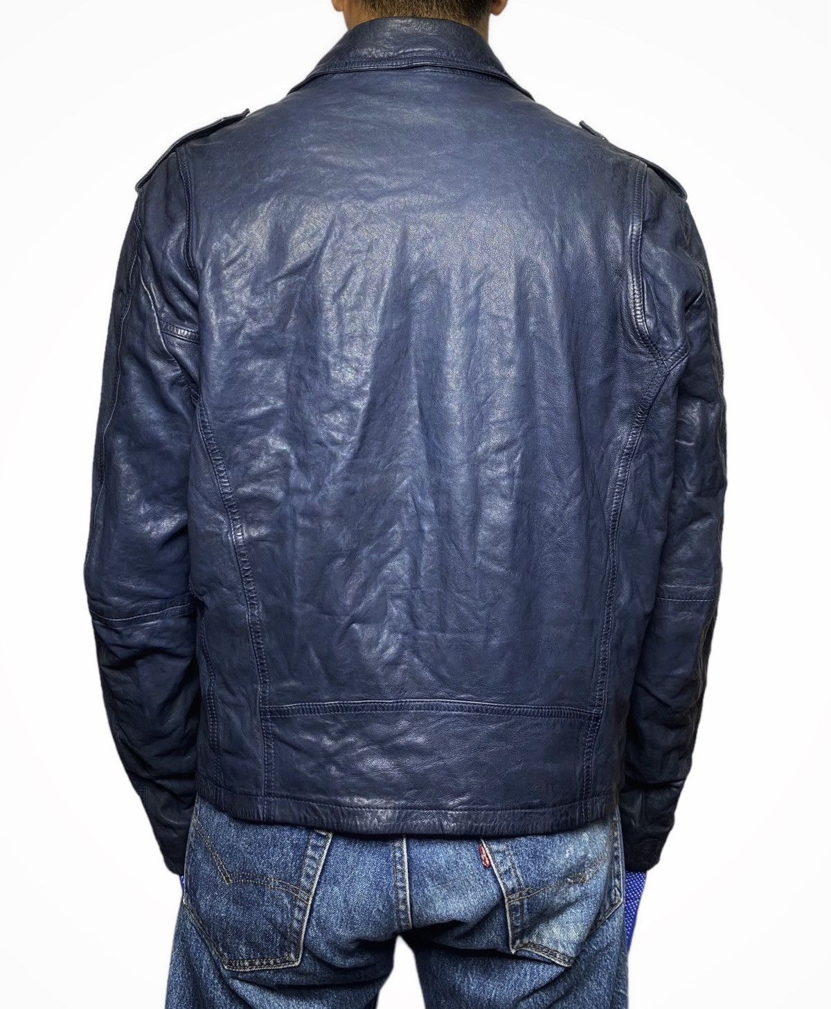 Alexander McQueen Alexander McQueen Double Coller Leather Jacket Size US XL / EU 56 / 4 - 3 Thumbnail