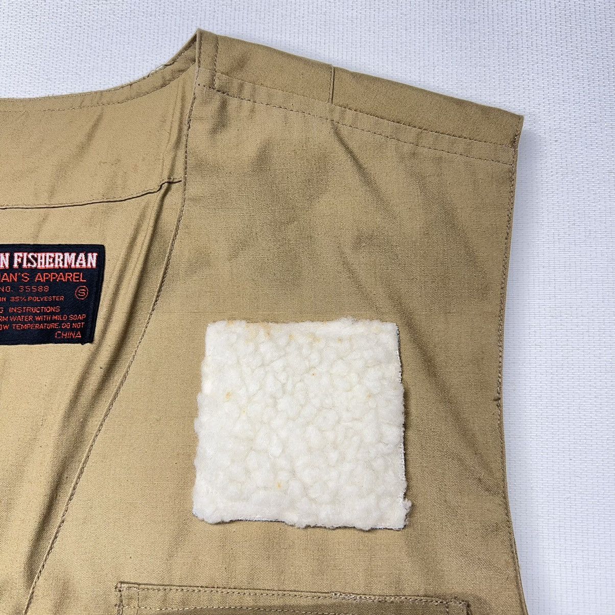 Vintage VTG American Fisherman Vest Khaki Fishing Pocket Hunting Zip Size US S / EU 44-46 / 1 - 5 Thumbnail