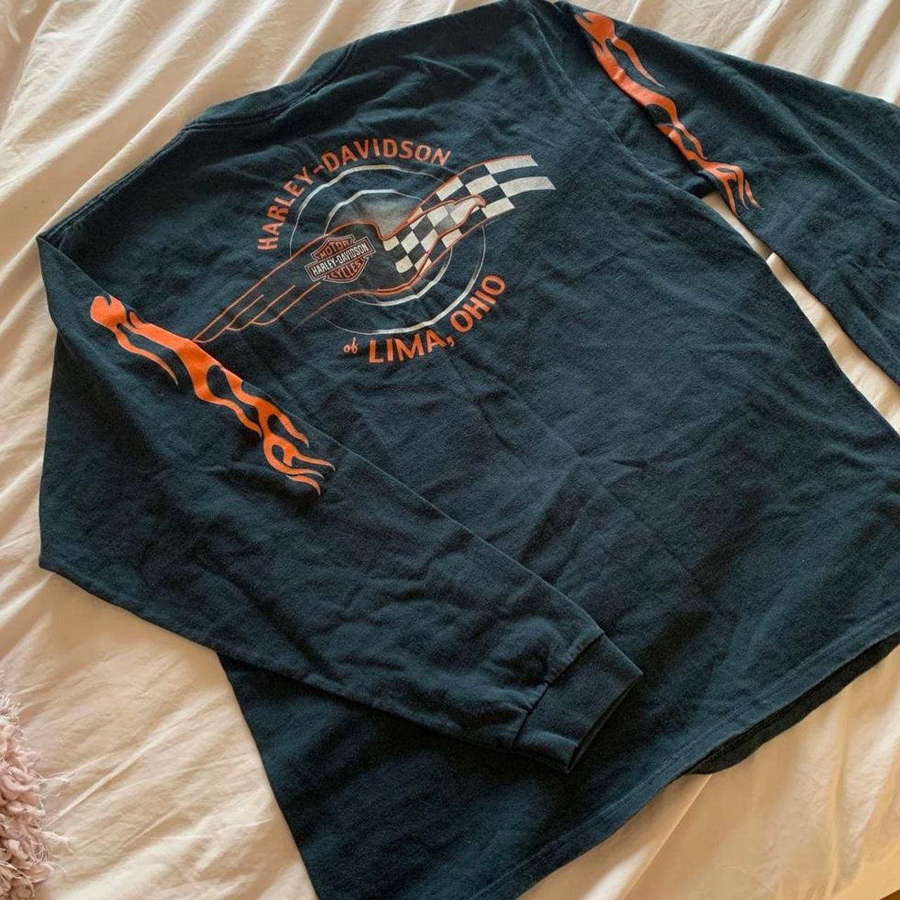 Harley Davidson Vintage 90s Harley Davidson Long Sleeve T-shirt Size US L / EU 52-54 / 3 - 2 Thumbnail