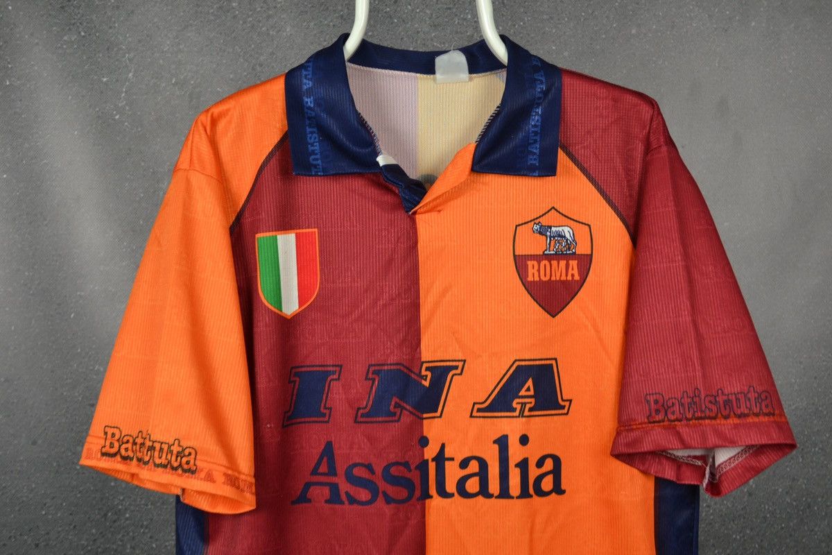 Vintage As Roma Vintage Football Shirt Soccer Jersey BATISTUTA #20 Size US L / EU 52-54 / 3 - 3 Thumbnail