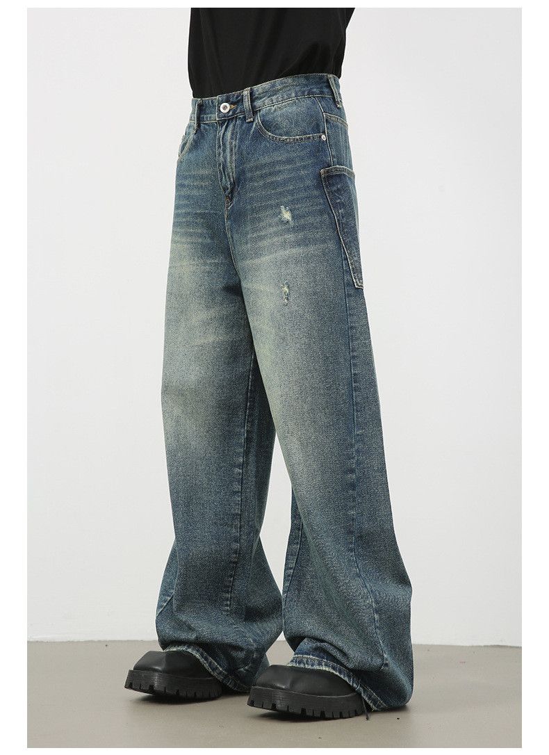 Japanese Brand × Jean Loose Washed American Straight-Leg Large Pocket Jeans Size US 32 / EU 48 - 5 Thumbnail