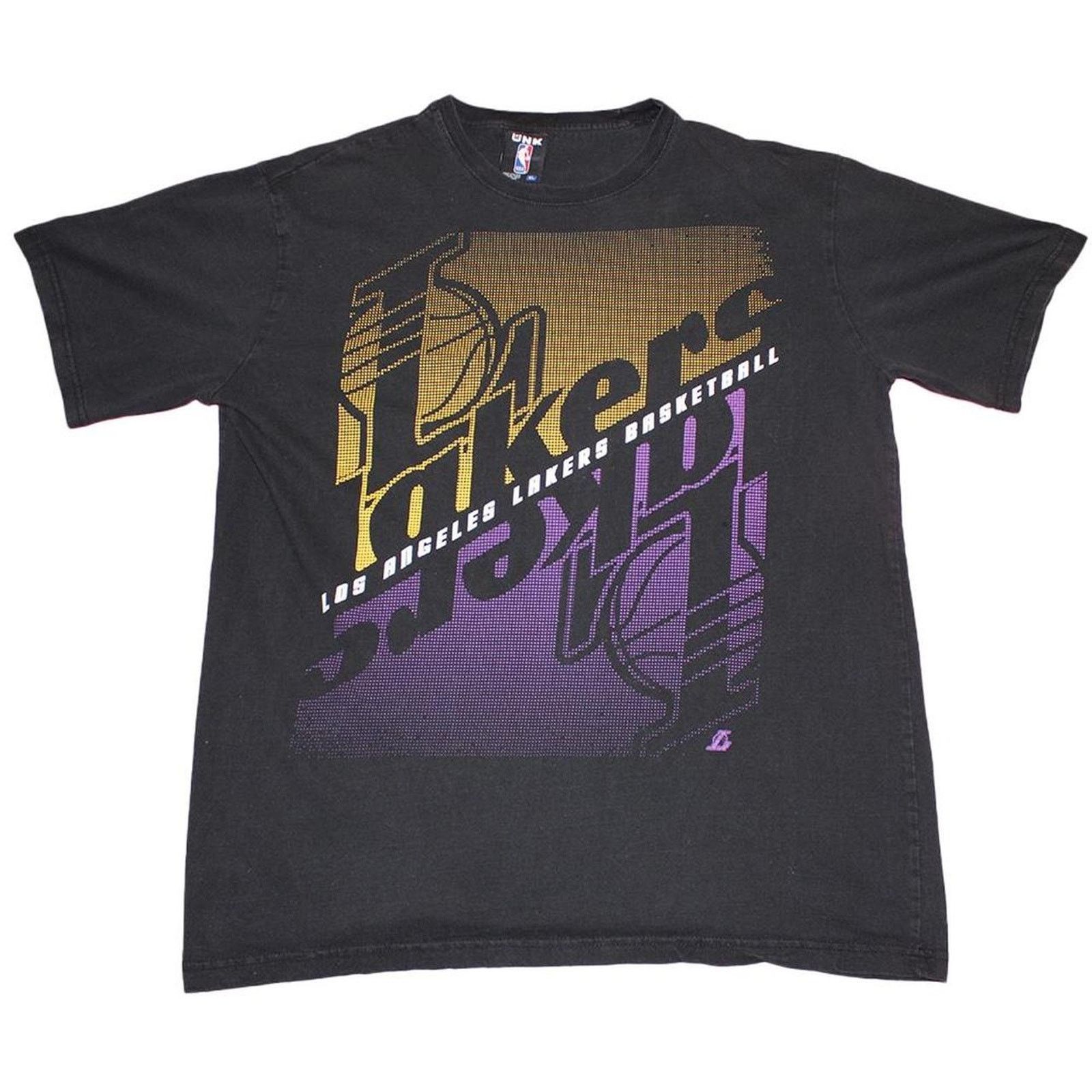 NBA Vintage 90's Black NBA Lakers Graphic Tee Size US XL / EU 56 / 4 - 1 Thumbnail