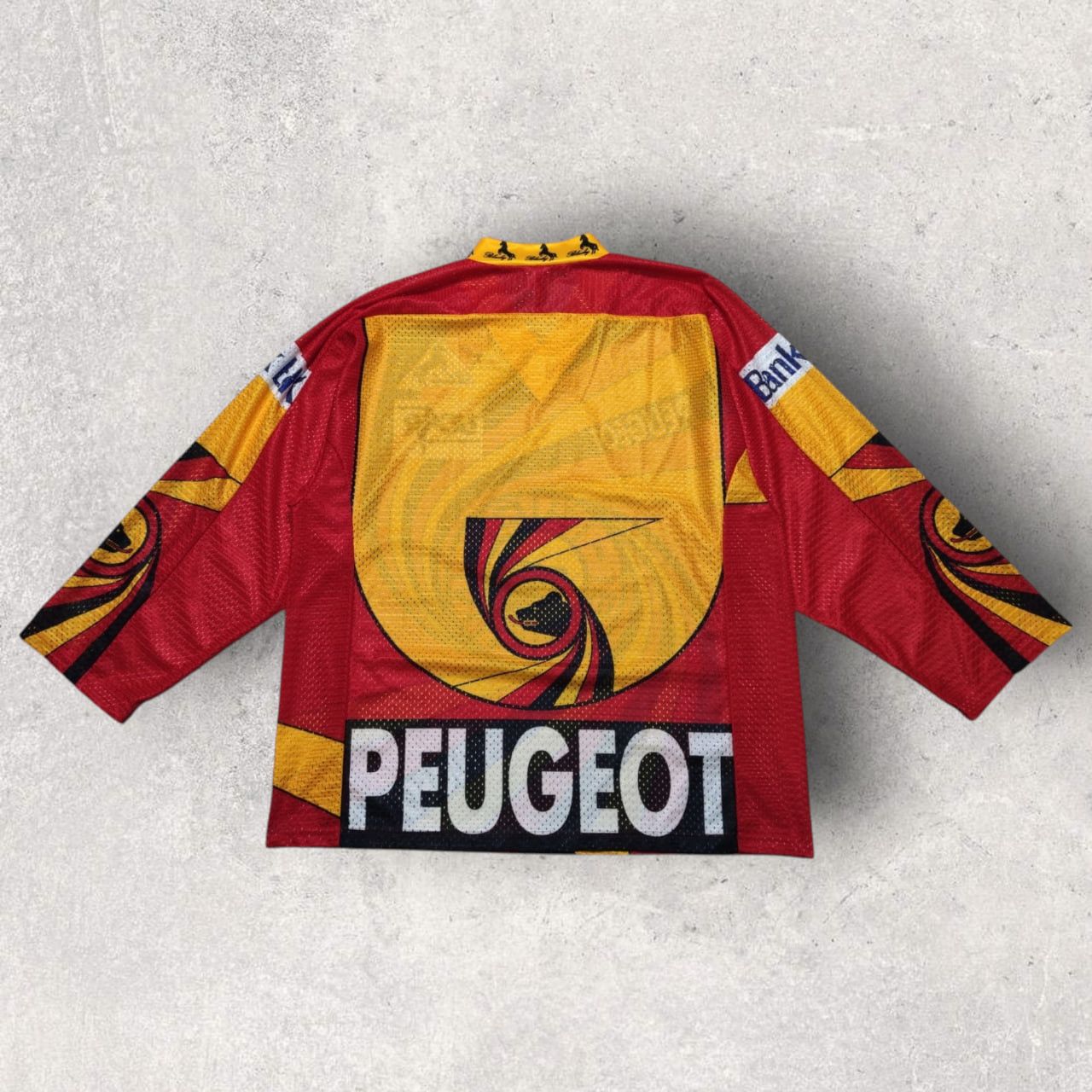 Vintage SC Bern Switzerland 1989 Hockey Blacky Peugeot Jersey Size US XL / EU 56 / 4 - 2 Thumbnail