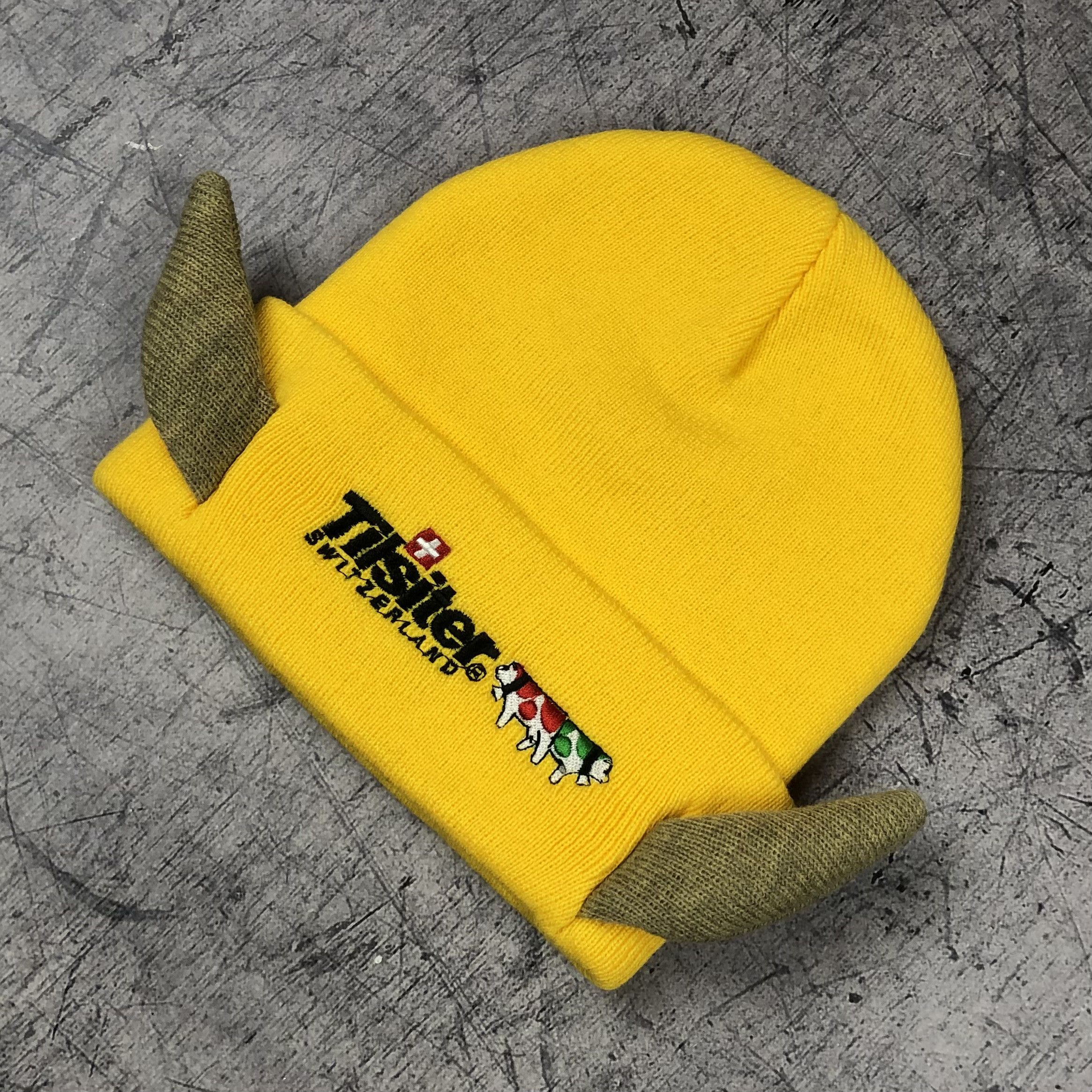 Vintage Crazy Hat Tilsiter Switzerland Cheese Unicorn Horns Size ONE SIZE - 2 Thumbnail
