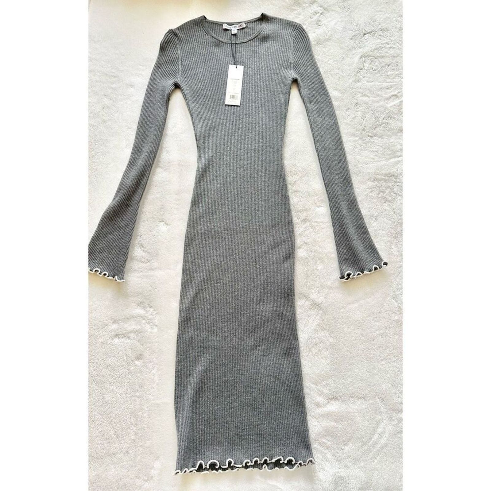 Elizabeth and James Elizabeth & James DK HTR GREY /ALABASTER GREY sweater dress Size XS / US 0-2 / IT 36-38 - 2 Thumbnail