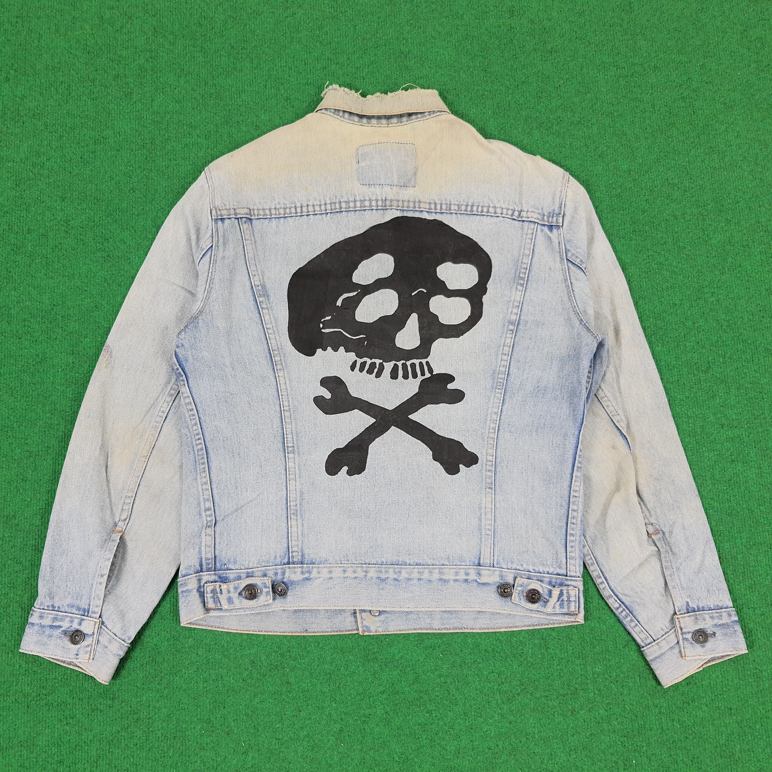 Levi's × Levi's Vintage Clothing Vintage Levi's Skull Big Logo Custom Jeans Jacket Size US S / EU 44-46 / 1 - 1 Thumbnail