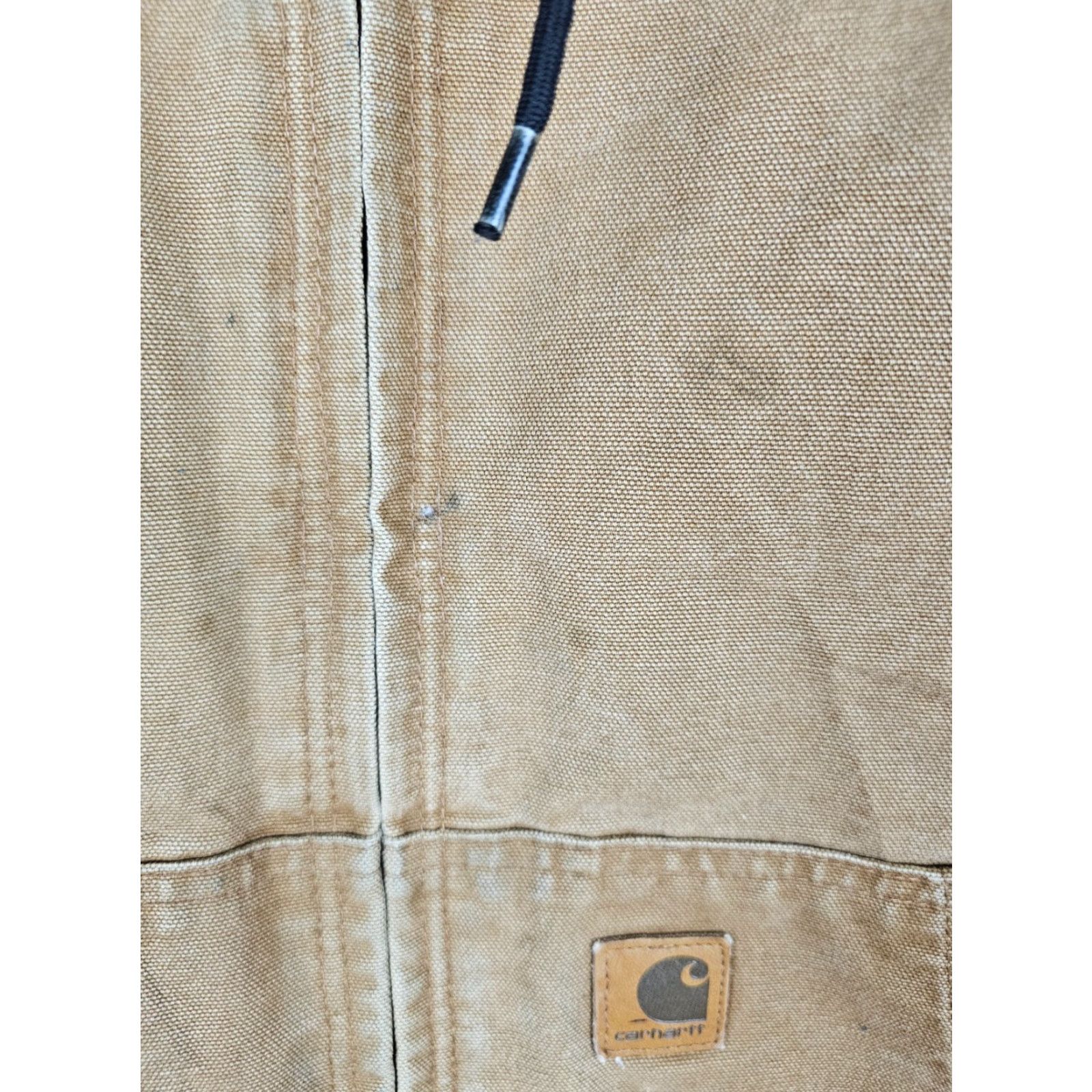 Carhartt VINTAGE CARHARTT QUILT LINED BROWN HOODED DUCK CANVAS WORK JACKET SZ XL J130 Size US XL / EU 56 / 4 - 5 Thumbnail