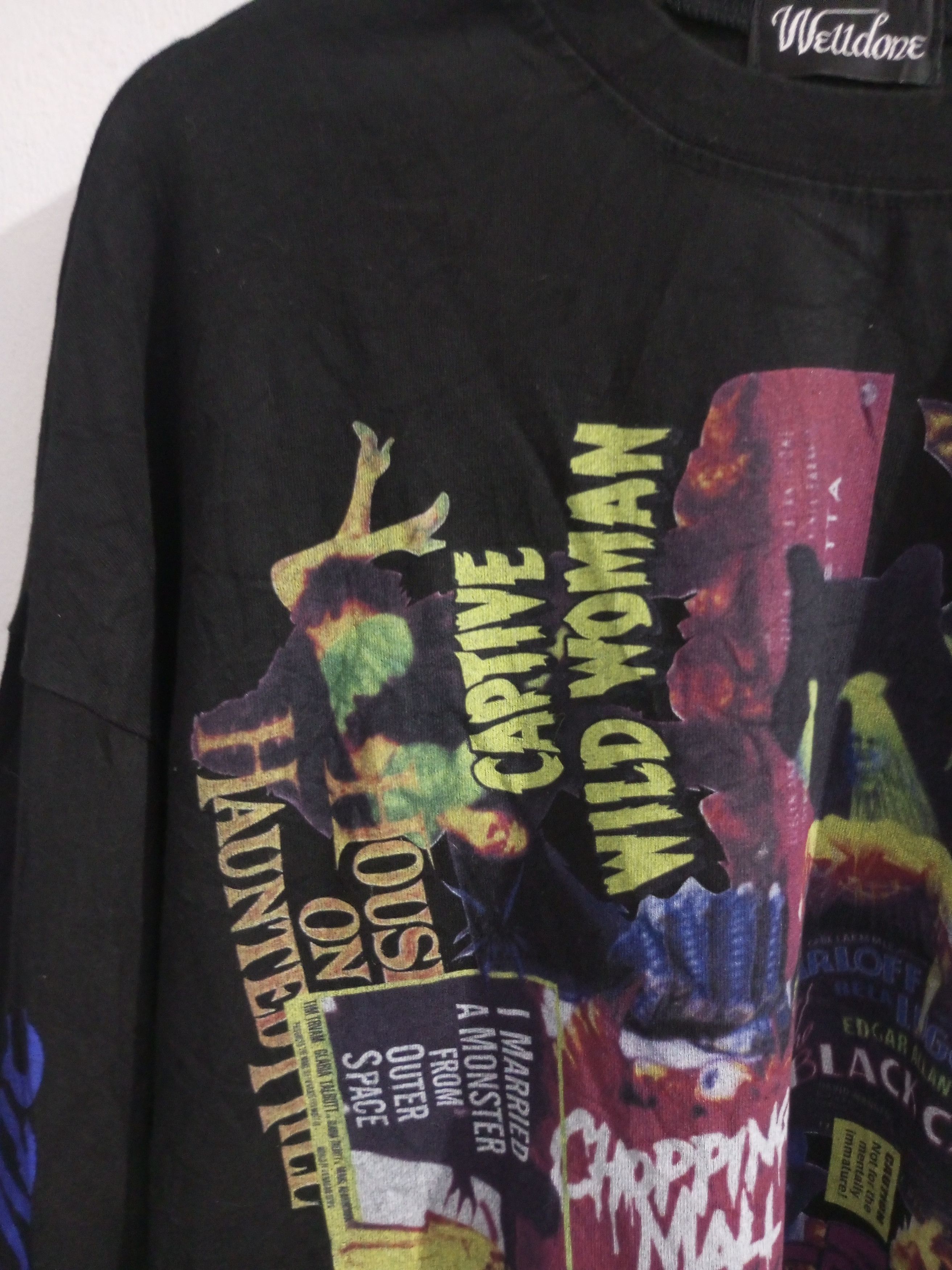 Hysteric Glamour We11done horror college spellout long sleeve tshirt Size US XXL / EU 58 / 5 - 5 Thumbnail