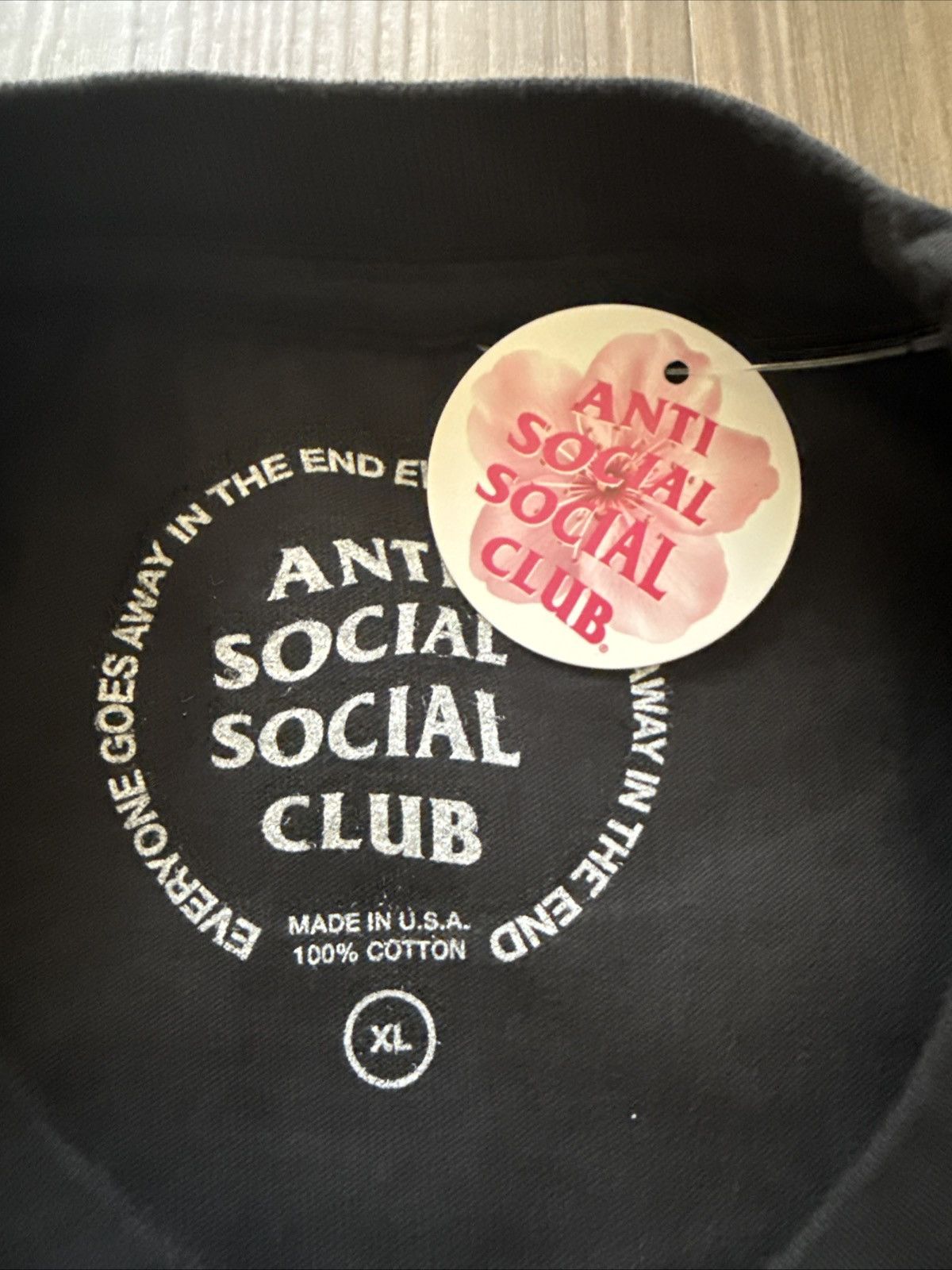 Anti Social Social Club × Fragment Design ASSC x Fragment Design Bolt Tee Black/Navy Size XL Brand New Size US XL / EU 56 / 4 - 3 Thumbnail