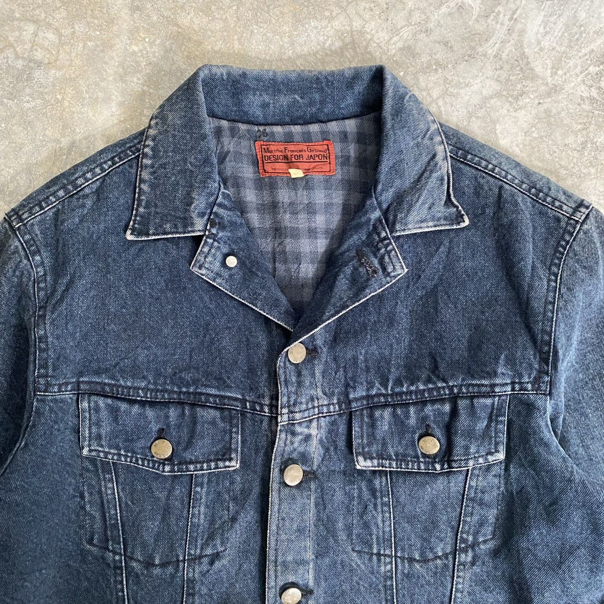 Marithe + Francois Girbaud 1980’s Vintage MFG Faded Black Lined Trucker Denim Jacket Size US M / EU 48-50 / 2 - 8 Thumbnail