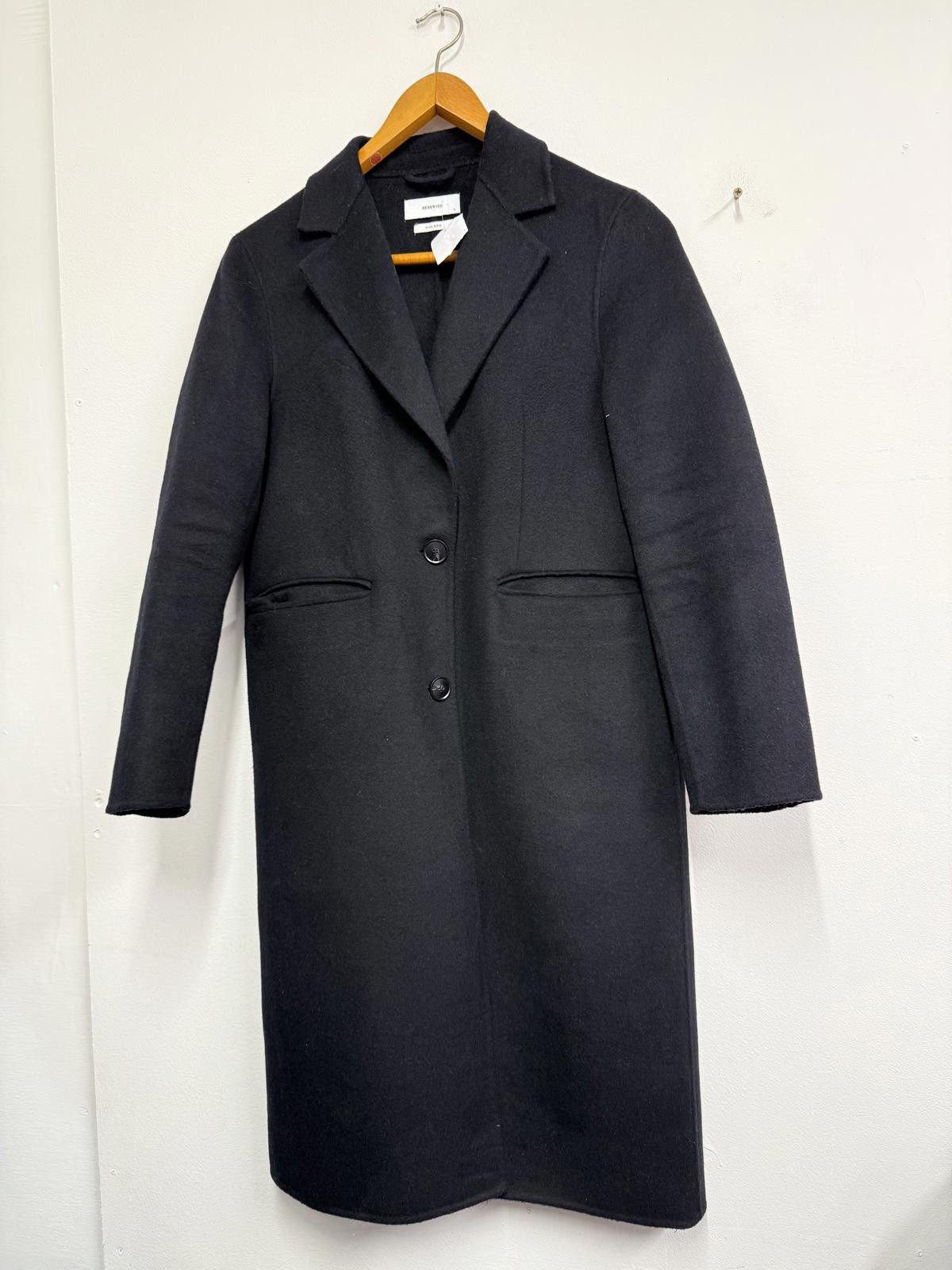 Reserved Reserved Black Wool Blend Long Coat Size S Size US S / EU 44-46 / 1 - 1 Thumbnail