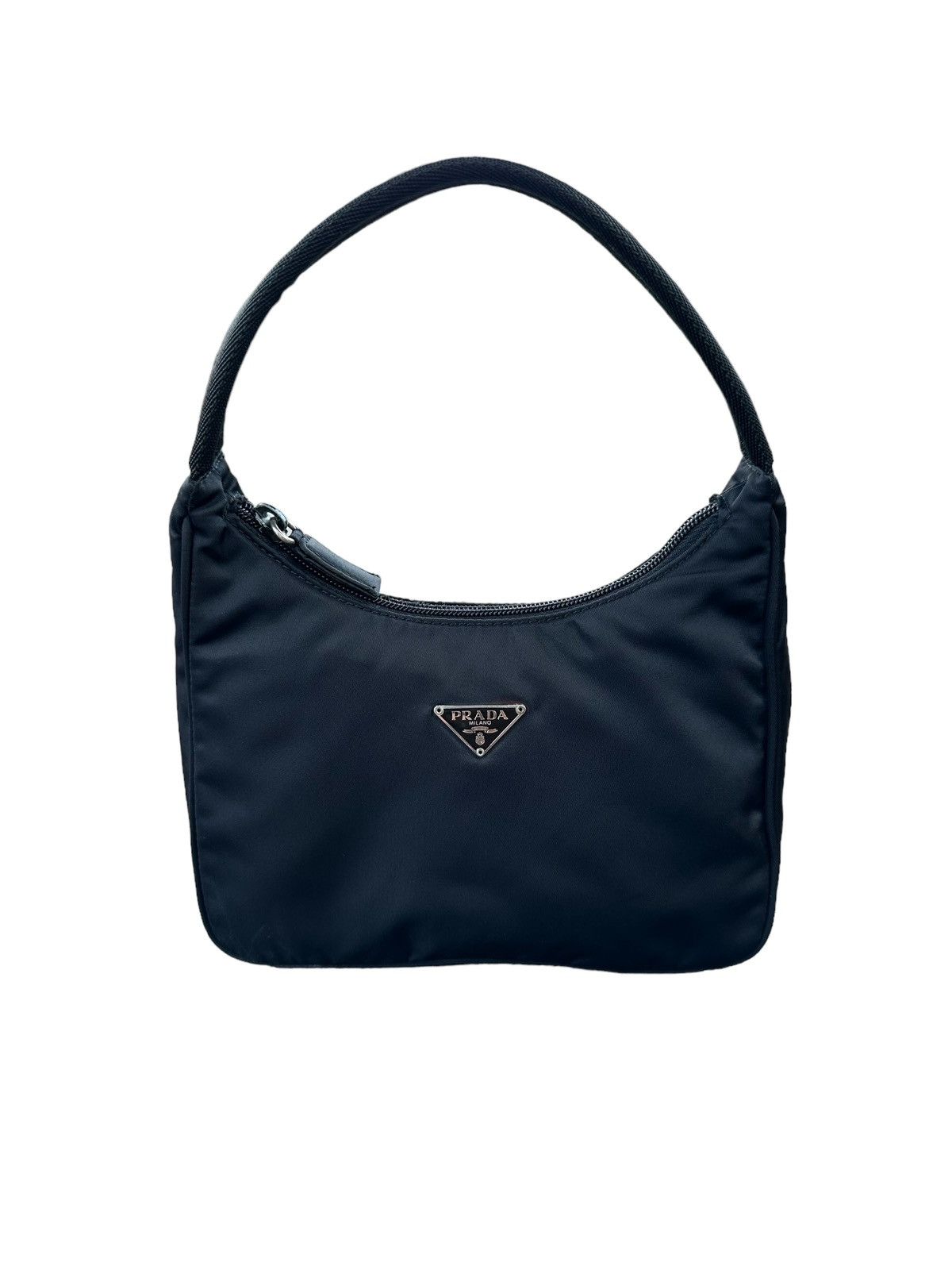 Prada AUTHENTIC PRADA MINI BLACK NYLON HOBO BAG Size ONE SIZE - 1 Thumbnail