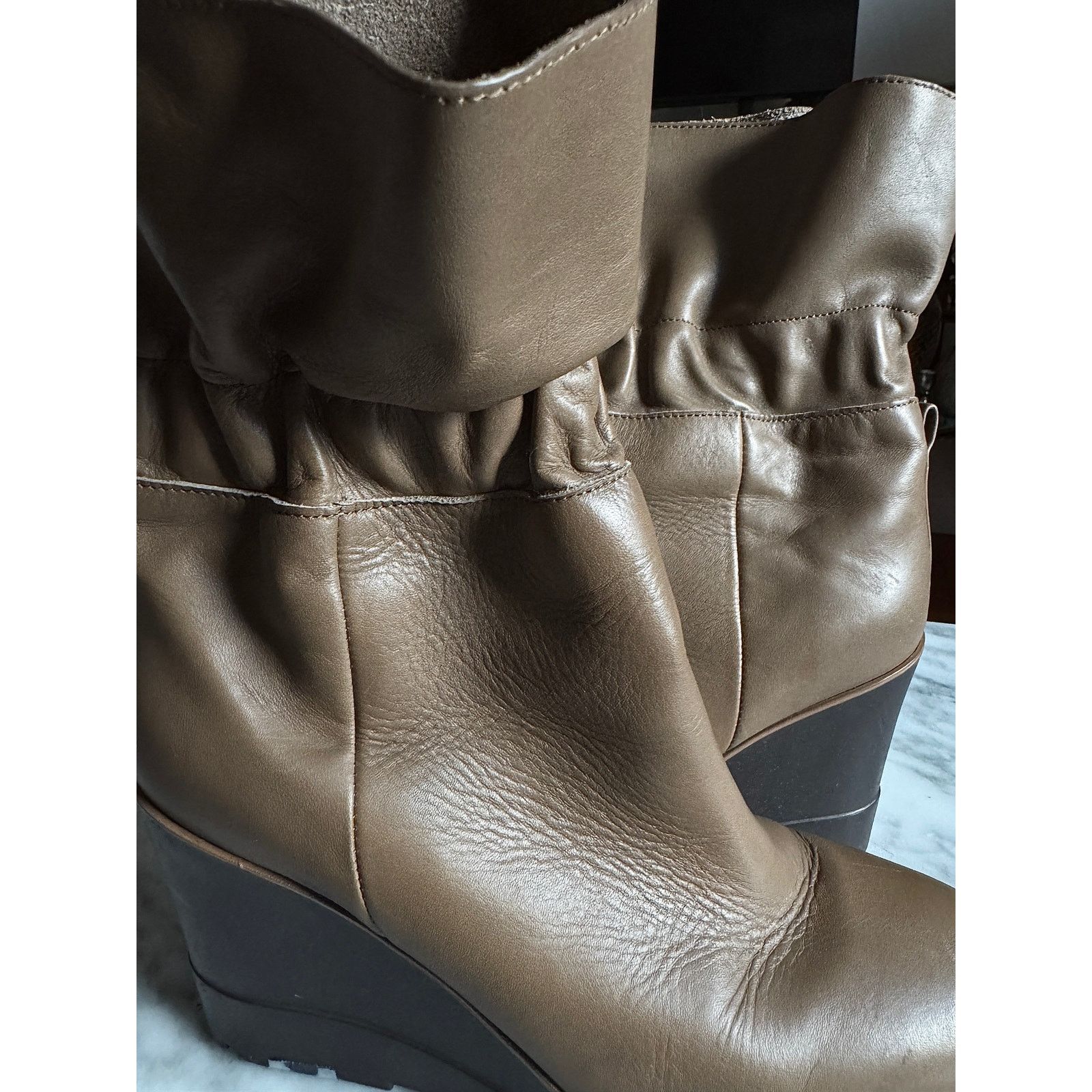 See by Chloe See by Chloé Bootie Wedge Taupe High Heel Size US 6.5 / IT 36.5 - 3 Thumbnail