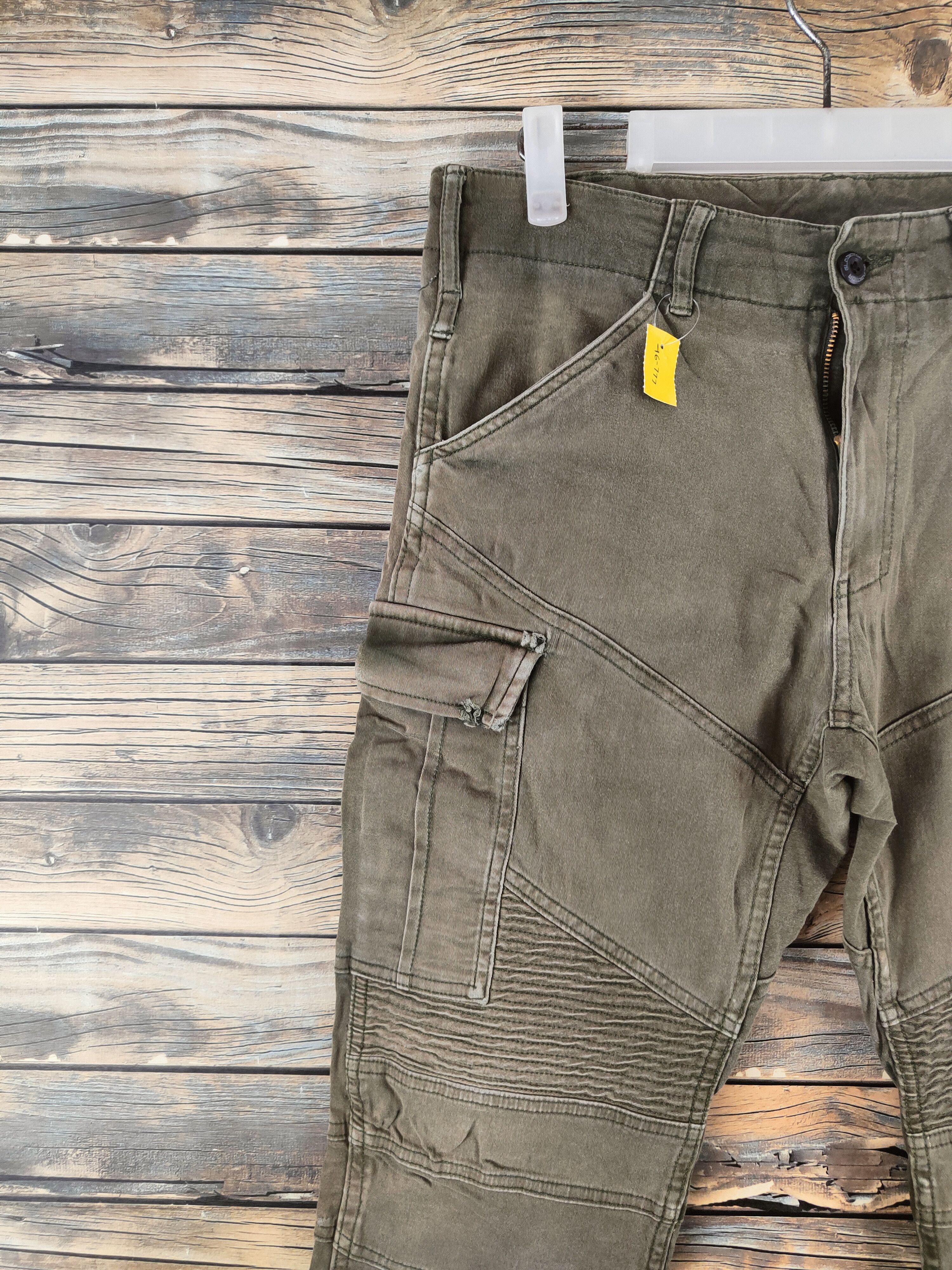 Japanese Brand DL Gladiator Olive Multipocket Cargo Pants #46-777 Size US 31 - 3 Thumbnail