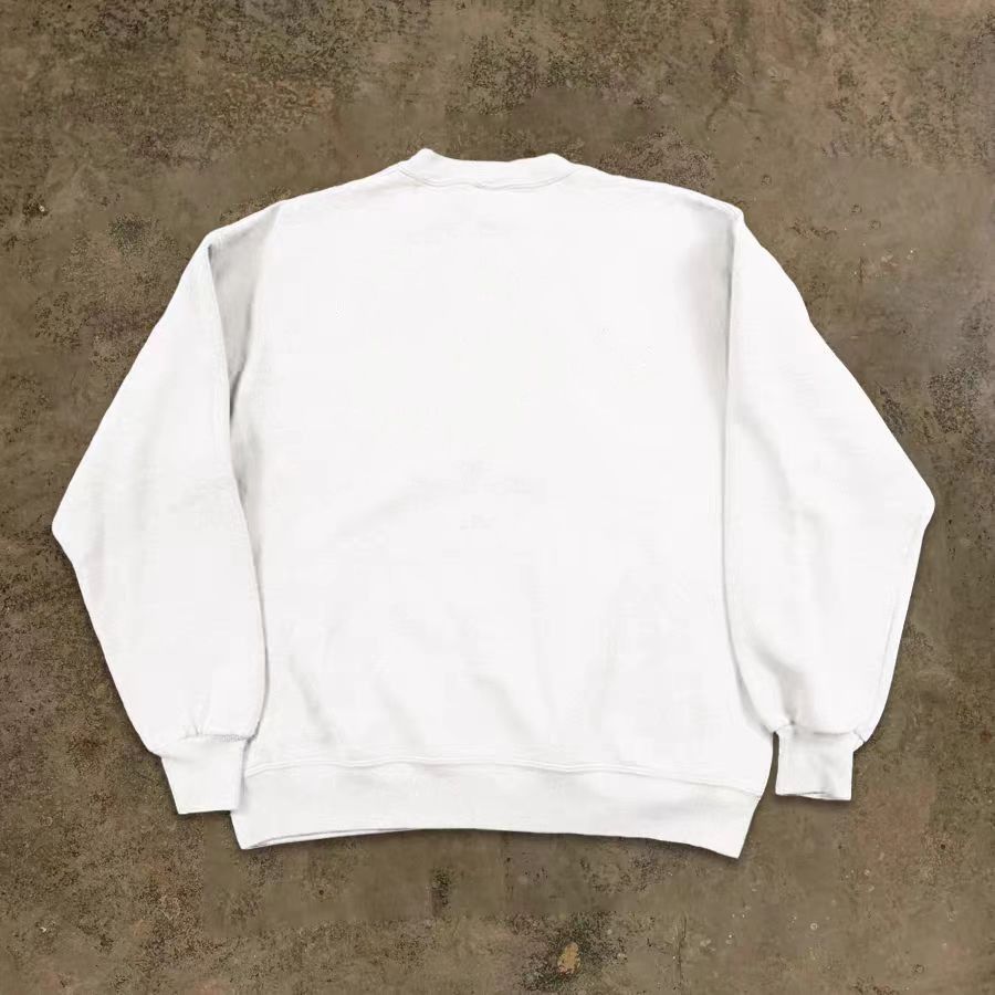 Vintage White retro spotted dog print sweatshirt y2k Size US M / EU 48-50 / 2 - 2 Thumbnail
