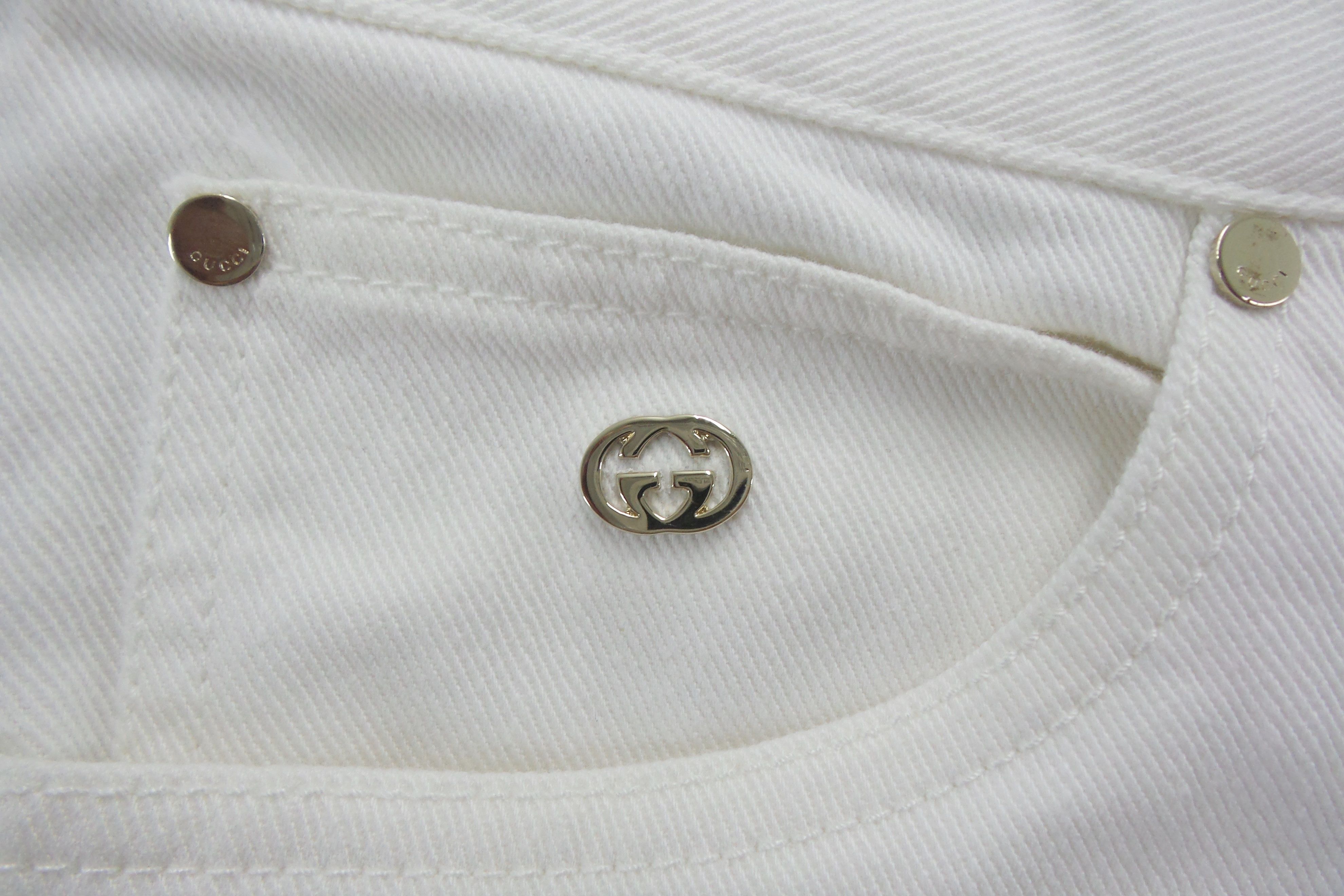 Gucci FOR HER Gucci Italy Plain White Jeans W15xL39 Size 30" / US 8 / IT 44 - 4 Thumbnail