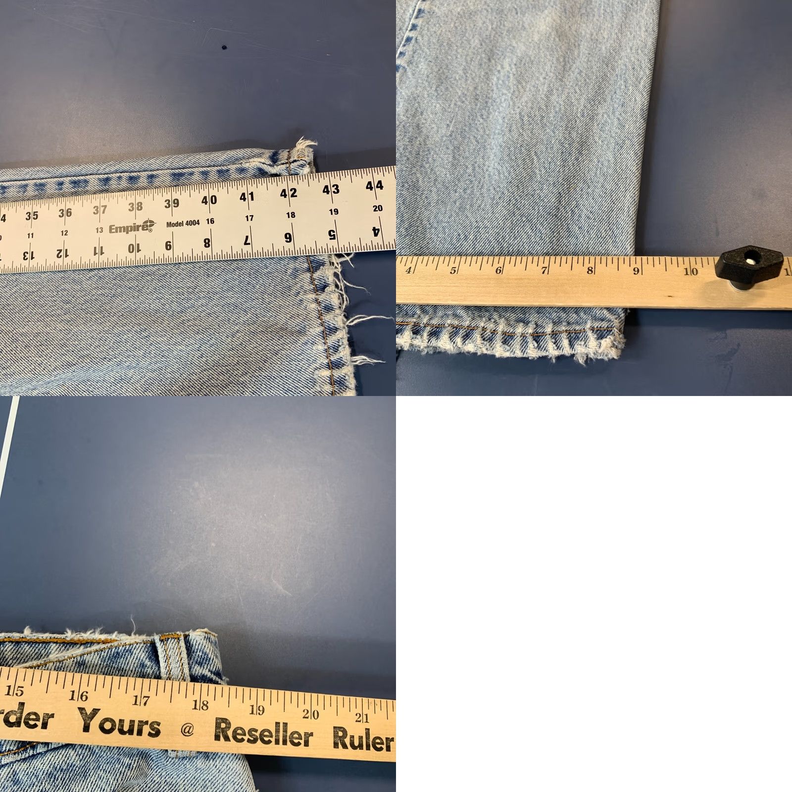 Levi's VINTAGE Levi's 505 Jeans Mens 35x31 Blue Denim Light Wash Distressed Size US 35 - 11 Thumbnail