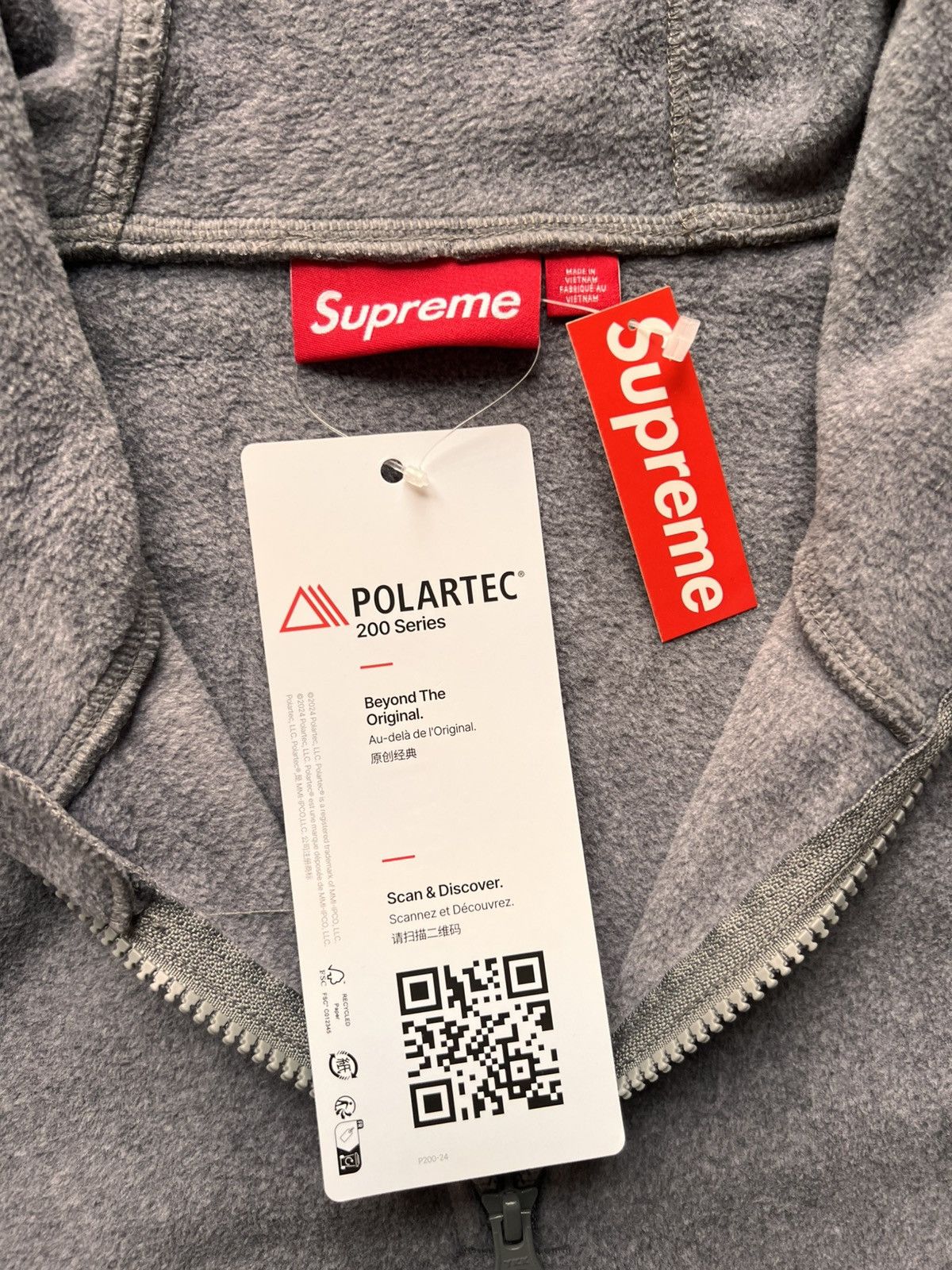 Supreme M Supreme Polartec Face Mask Half Zip Hooded Sweatshirt grey Size US M / EU 48-50 / 2 - 24 Thumbnail