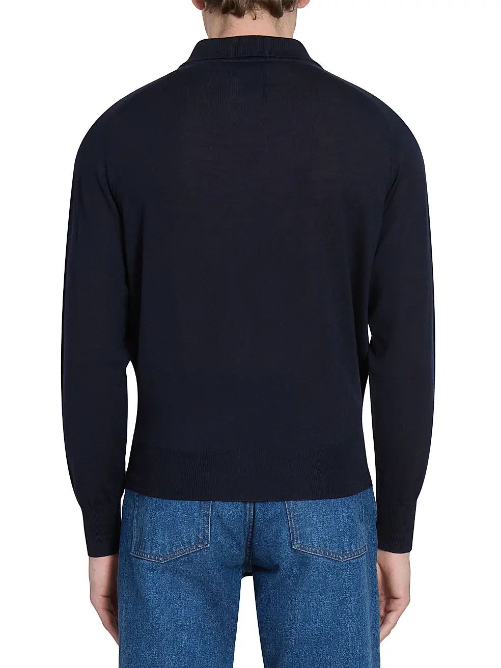 AMI Ami Navy ADC Long Sleeve Polo Size US XXL / EU 58 / 5 - 3 Thumbnail