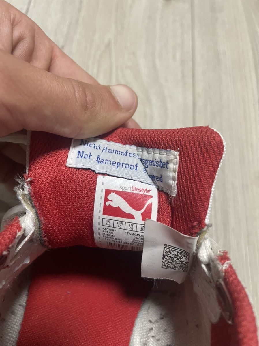Ferrari × Puma × Vintage Vintage 00s Puma Ferrari Speed Cat F1 Red Leather Shoes Rare Size US 7.5 / EU 40-41 - 22 Thumbnail