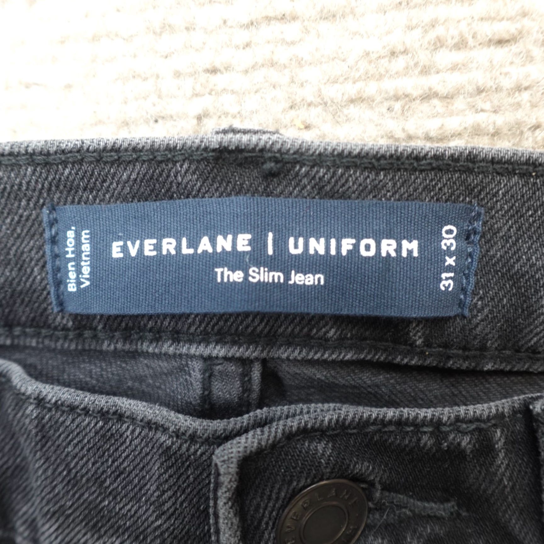 Everlane VINTAGE Everlane Jeans 30 x 28 Black Slim Denim Cotton Blend Belt Loops Regular Men Straight 30x28 Slimming - Jeans - Mens Size US 30 / EU 46 - 7 Thumbnail