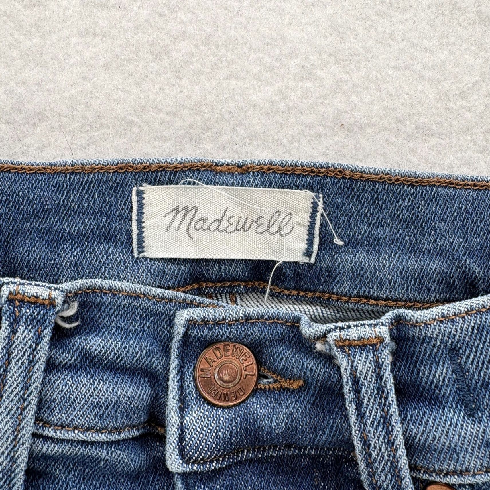 Madewell Madewell Jeans Womens 25 Stovepipe Straight High Rise Blue Stretch Denim Preppy Size 42" / US 20 - 4 Thumbnail