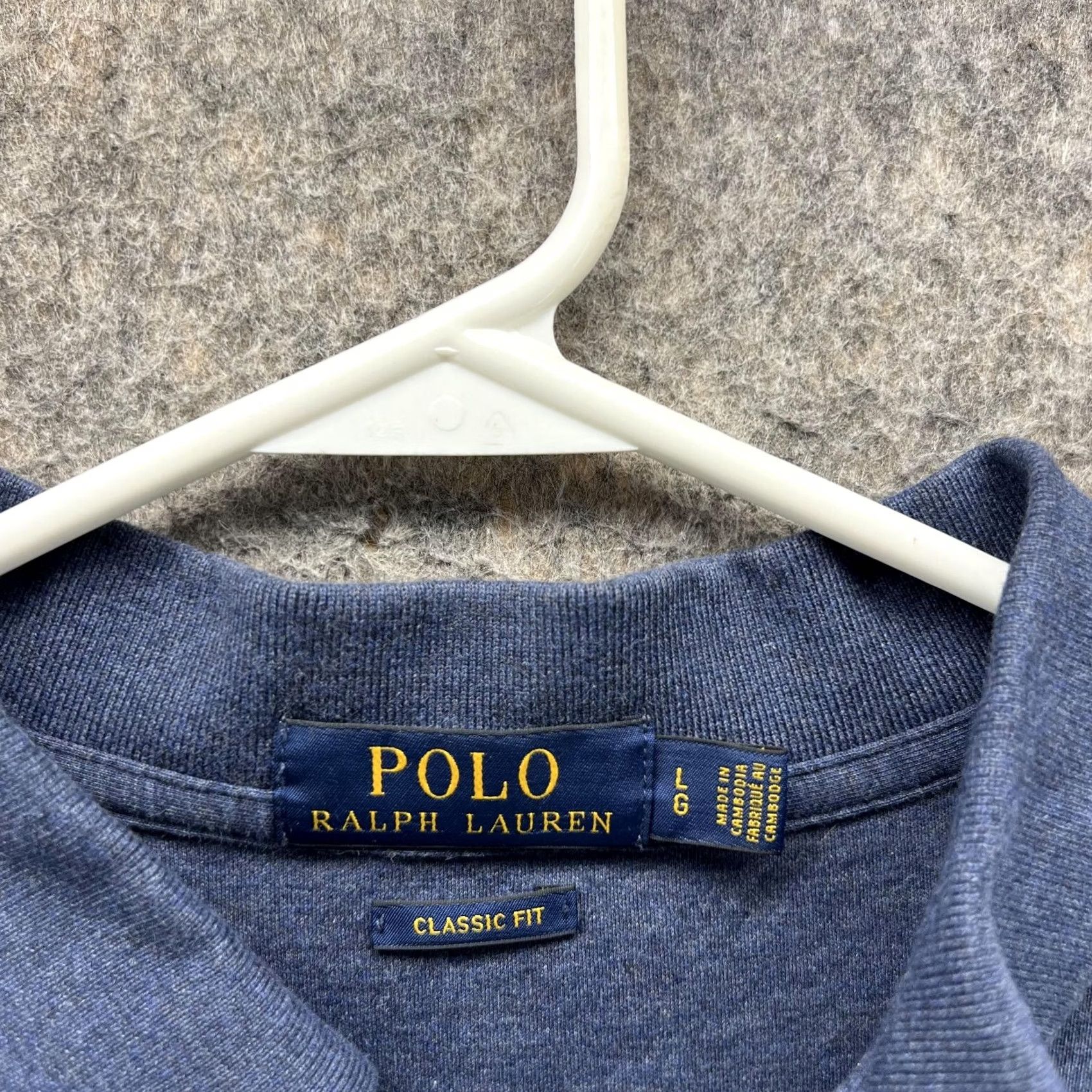 Polo Ralph Lauren Ralph Lauren Polo Shirt Men Large Heather Blue Classic fit Preppy Casual Pony Shirt Size US L / EU 52-54 / 3 - 5 Thumbnail