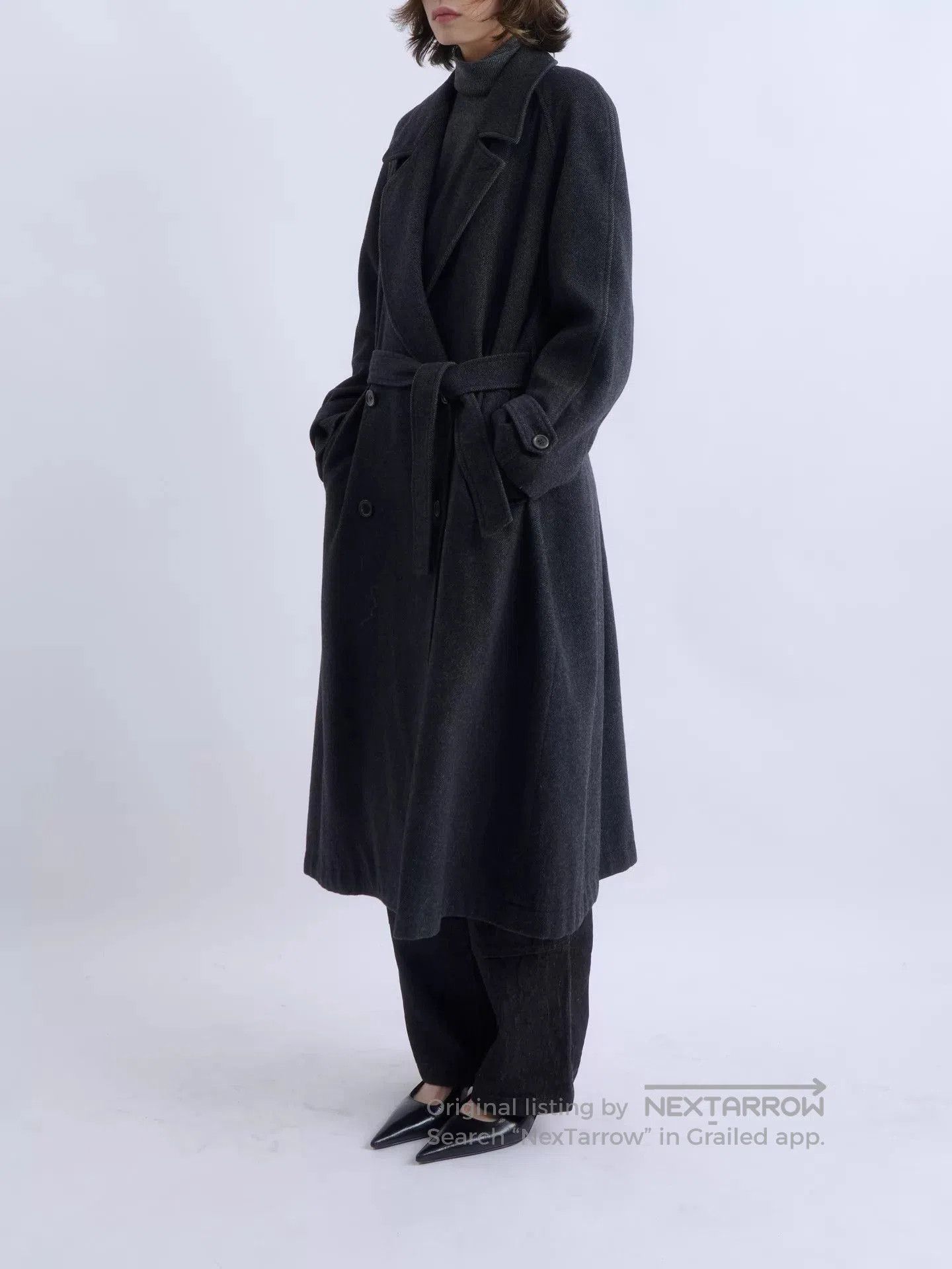 Kenzo Black Long Double-Breasted Coat Size S. Size US S / EU 44-46 / 1 - 3 Thumbnail