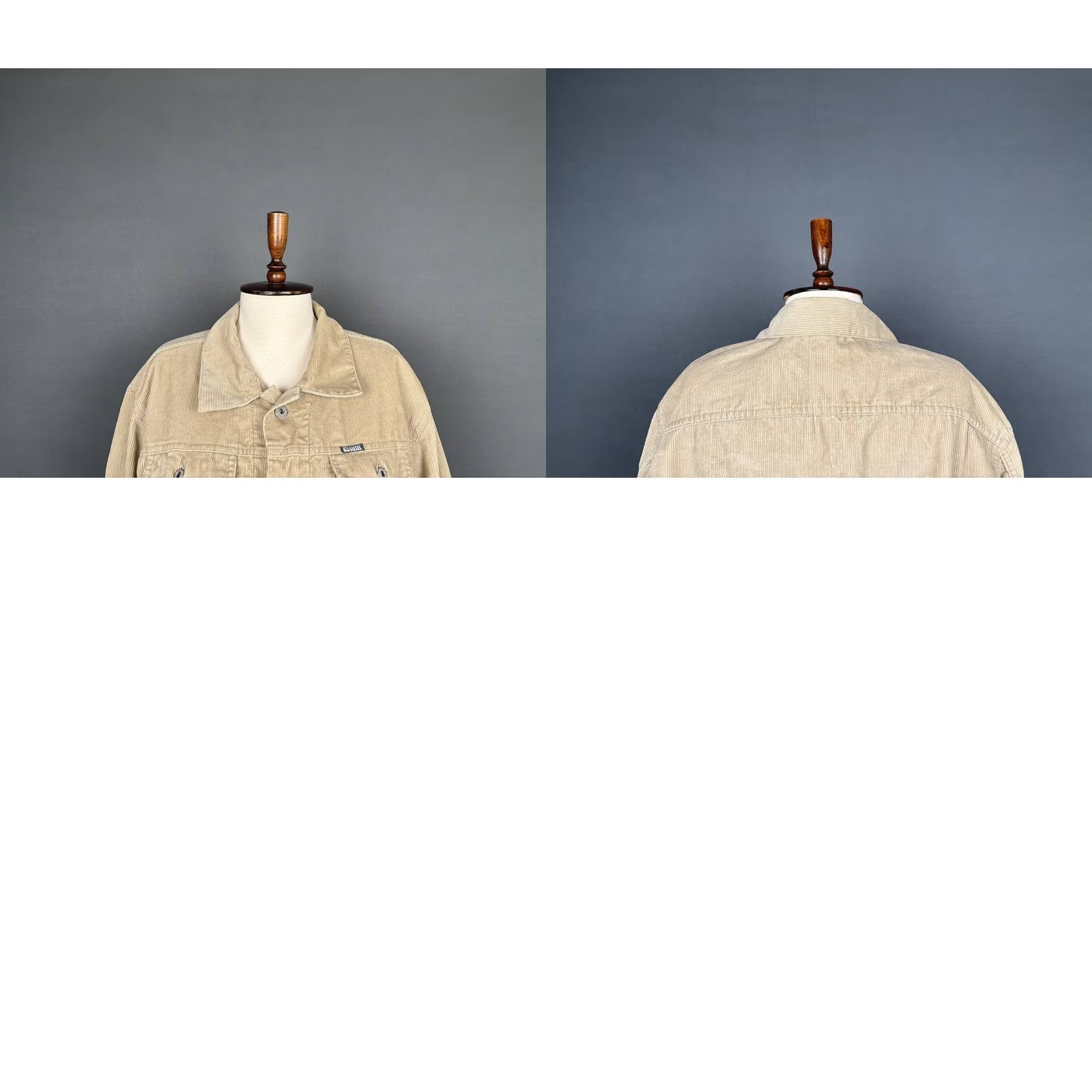 Diesel Diesel Jacket Trucker Beige Cotton Corduroy 2XL Womens Long Sleeve Regular Fit Pale Beige Jacket Size XXL / US 16-18 / IT 52-54 - 8 Thumbnail