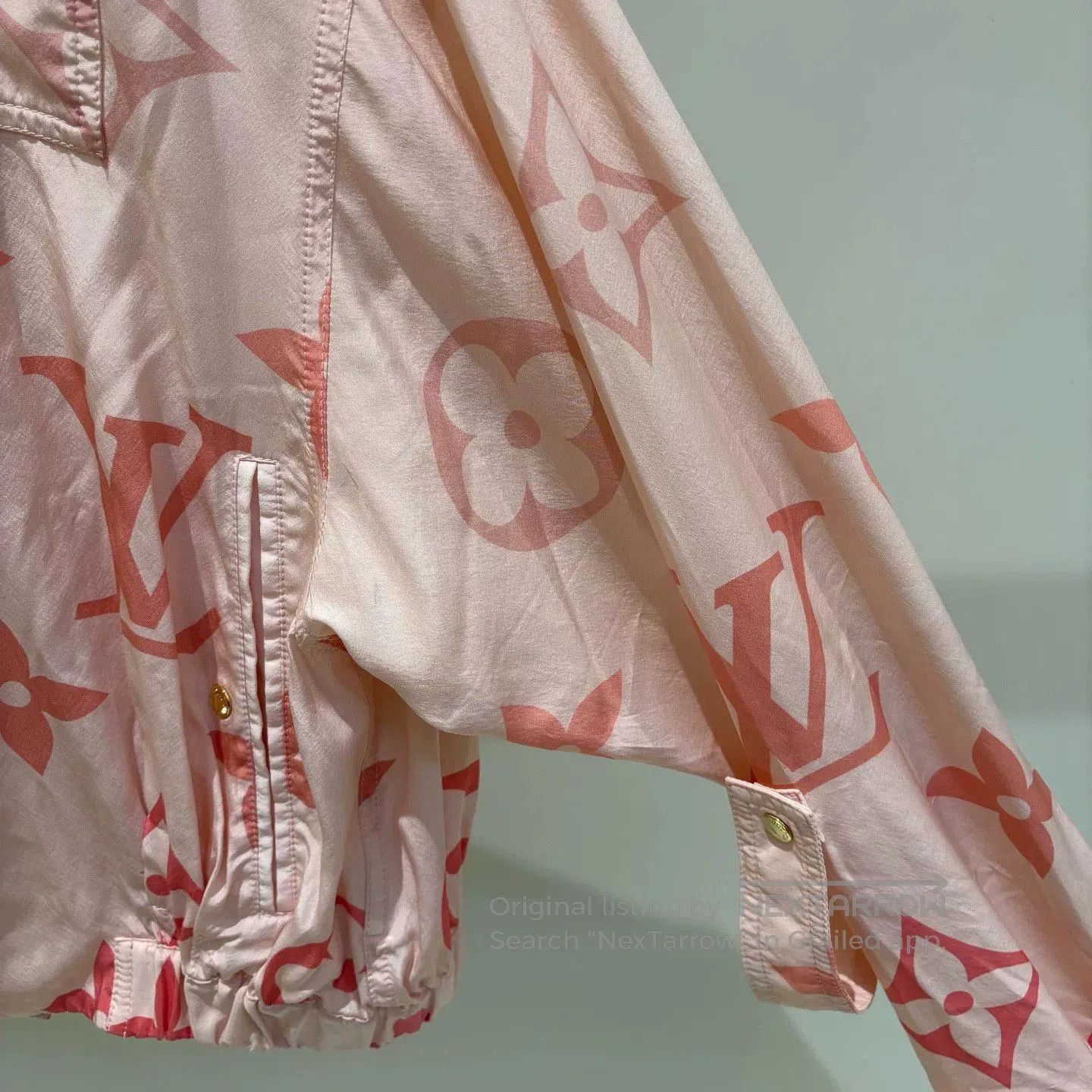 Louis Vuitton Louis Vuitton Pink Monogram Silk Jacket. Size US XS / EU 42 / 0 - 3 Thumbnail