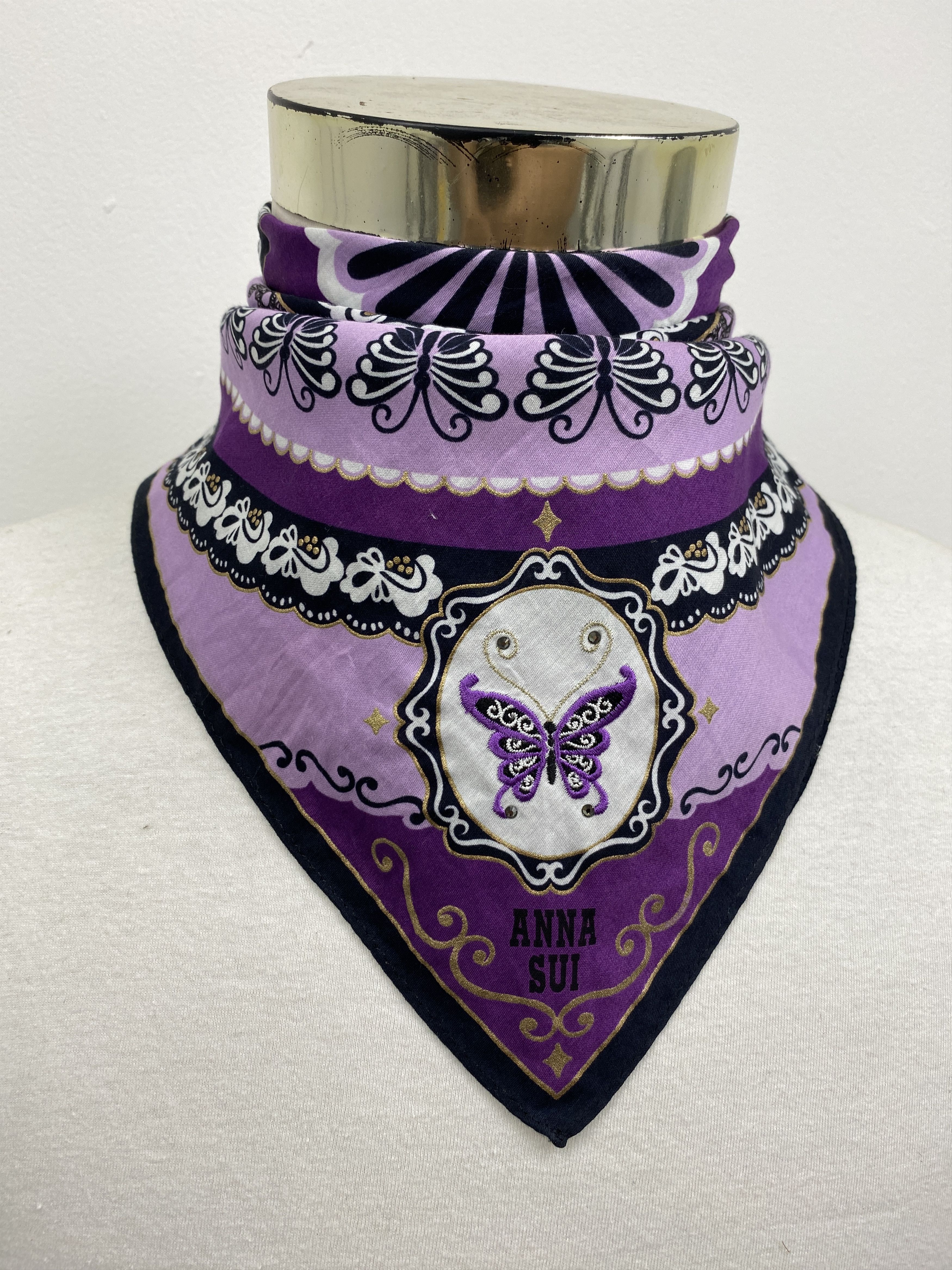 Anna Sui × Vintage Anna Sui Handkerchief / Bandana / Neckerchief HKC0279 Size ONE SIZE - 1 Thumbnail