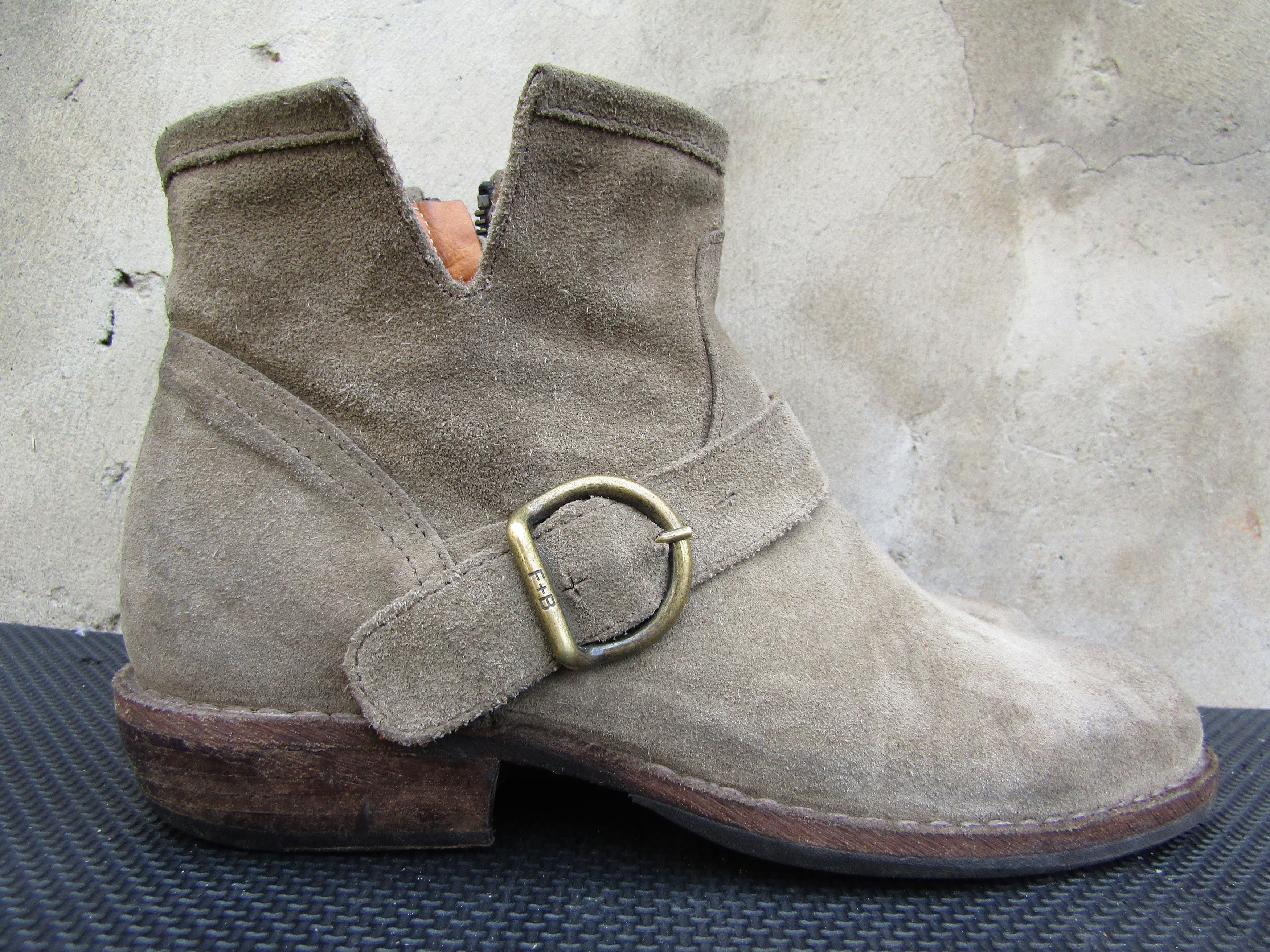 Fiorentini + Baker Fiorentini + Baker Eternity Ankle Suede Moto Cuban Heels Size US 7.5 / IT 37.5 - 3 Thumbnail