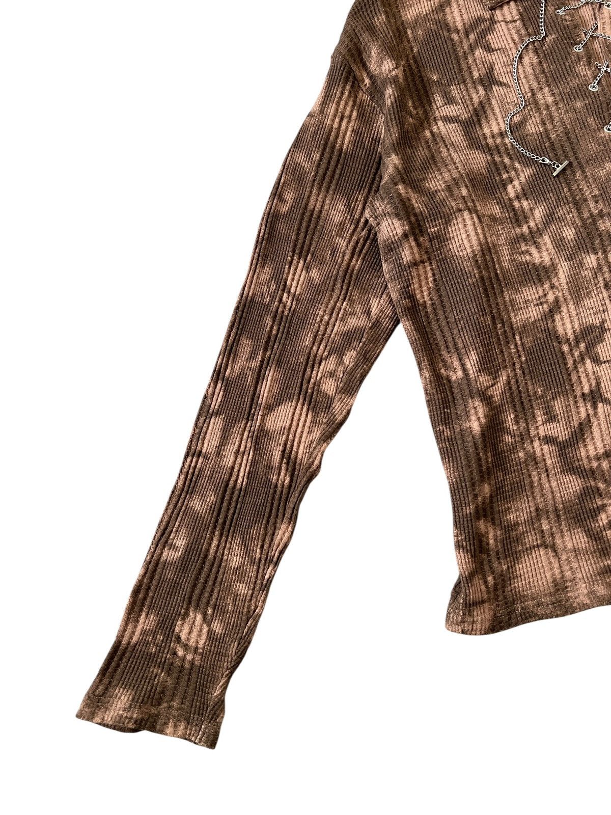 Japanese Brand Beaumere Aristocratic Bleached Metal Lace Longsleeve Shirt Size US M / EU 48-50 / 2 - 4 Thumbnail