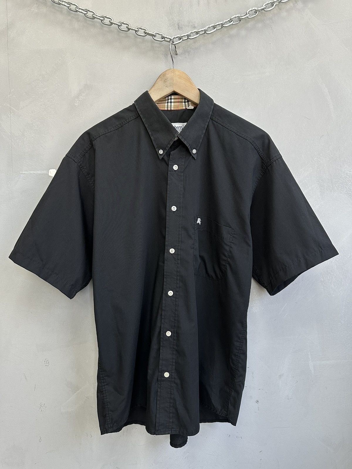 Burberry Vintage Black Shirt Burberrys Polo Y2k Nova Check Distressed Size US XL / EU 56 / 4 - 1 Thumbnail