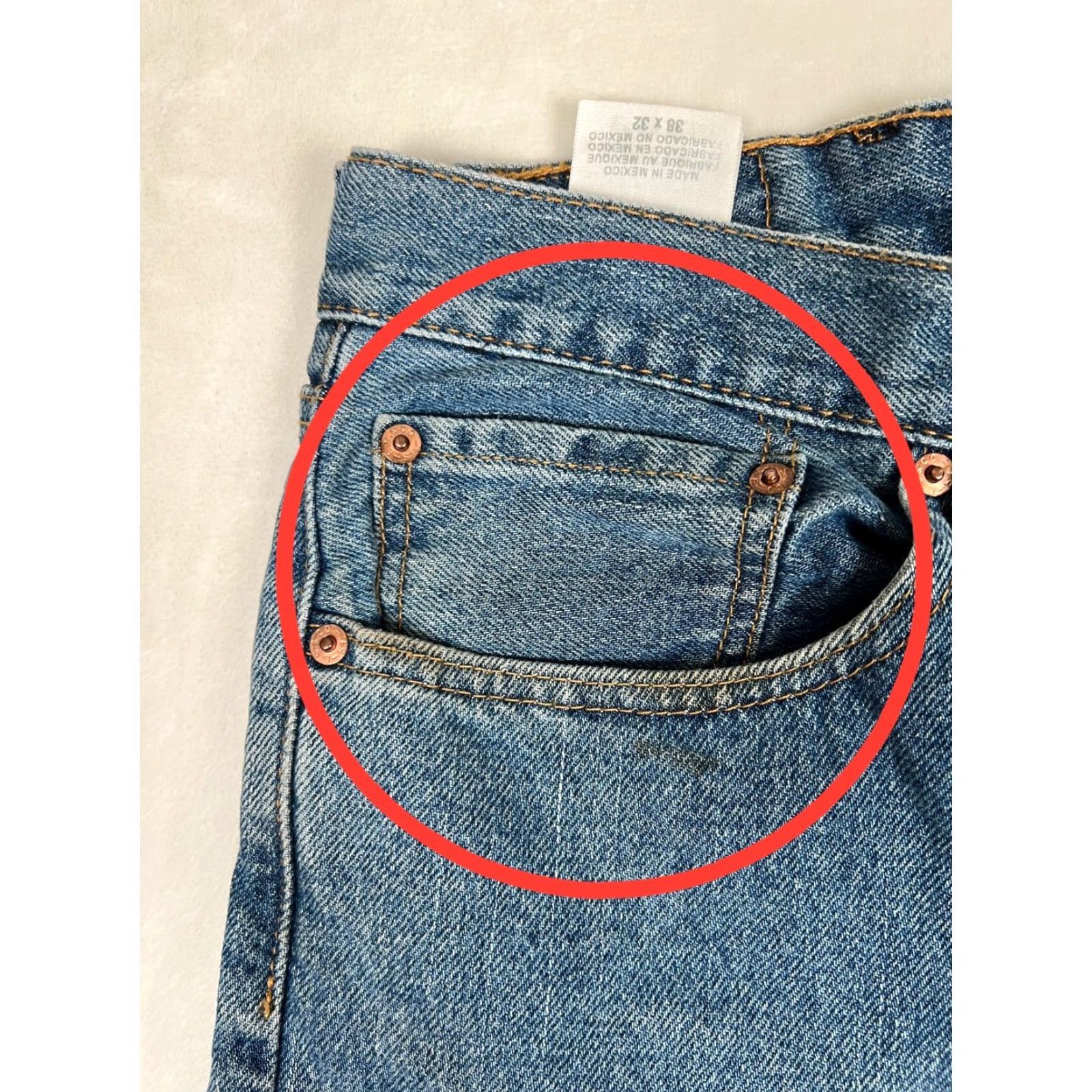 Levi's VINTAGE Levi’s 505 Blue Denim Jeans Size 38x32 Made in Mexico Medium Wash Size US 38 / EU 54 - 5 Thumbnail