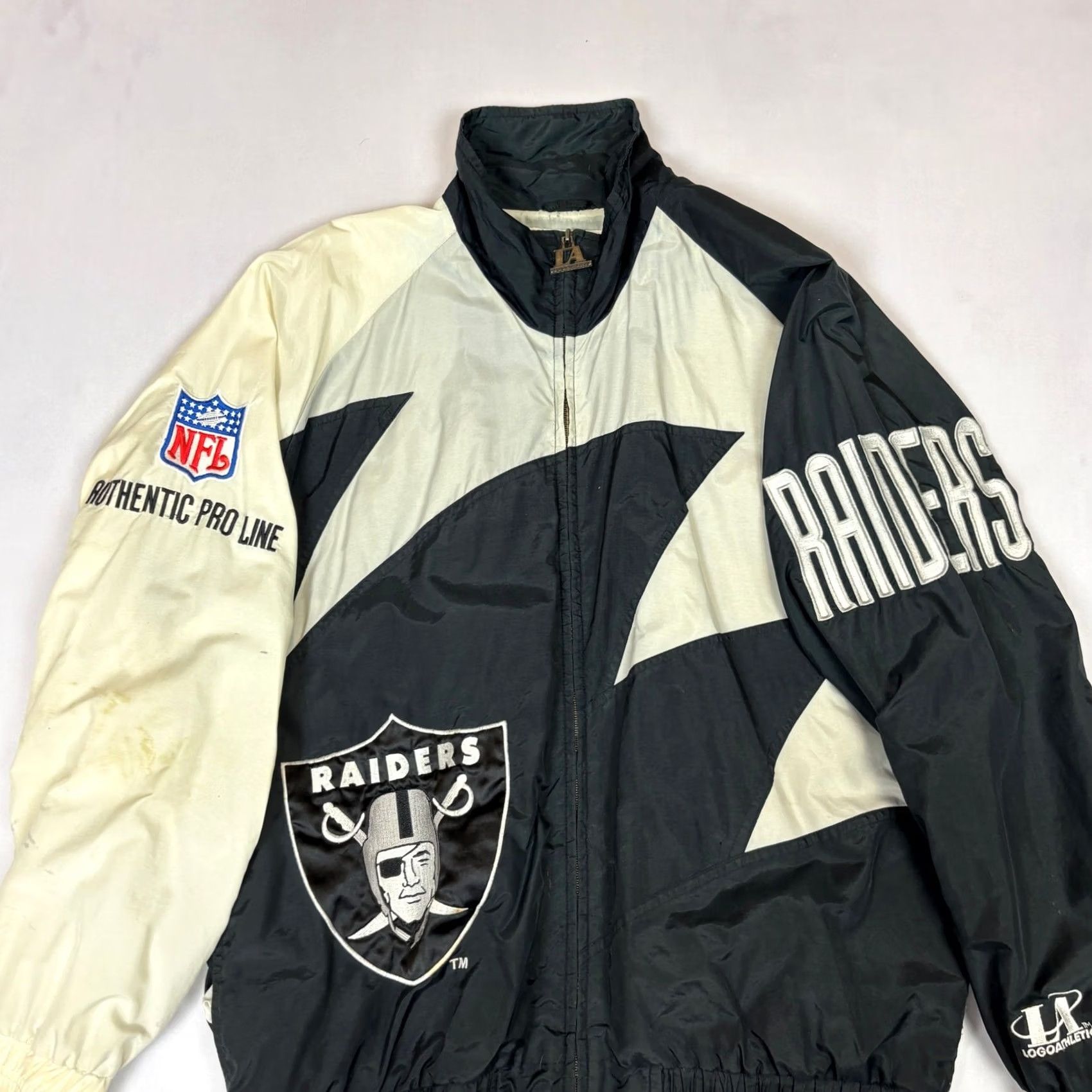 Logo Athletic VINTAGE LOGO ATHLETIC Raiders Jacket Medium NFL Sharktooth Pro Line 90s Men's Size US M / EU 48-50 / 2 - 2 Thumbnail