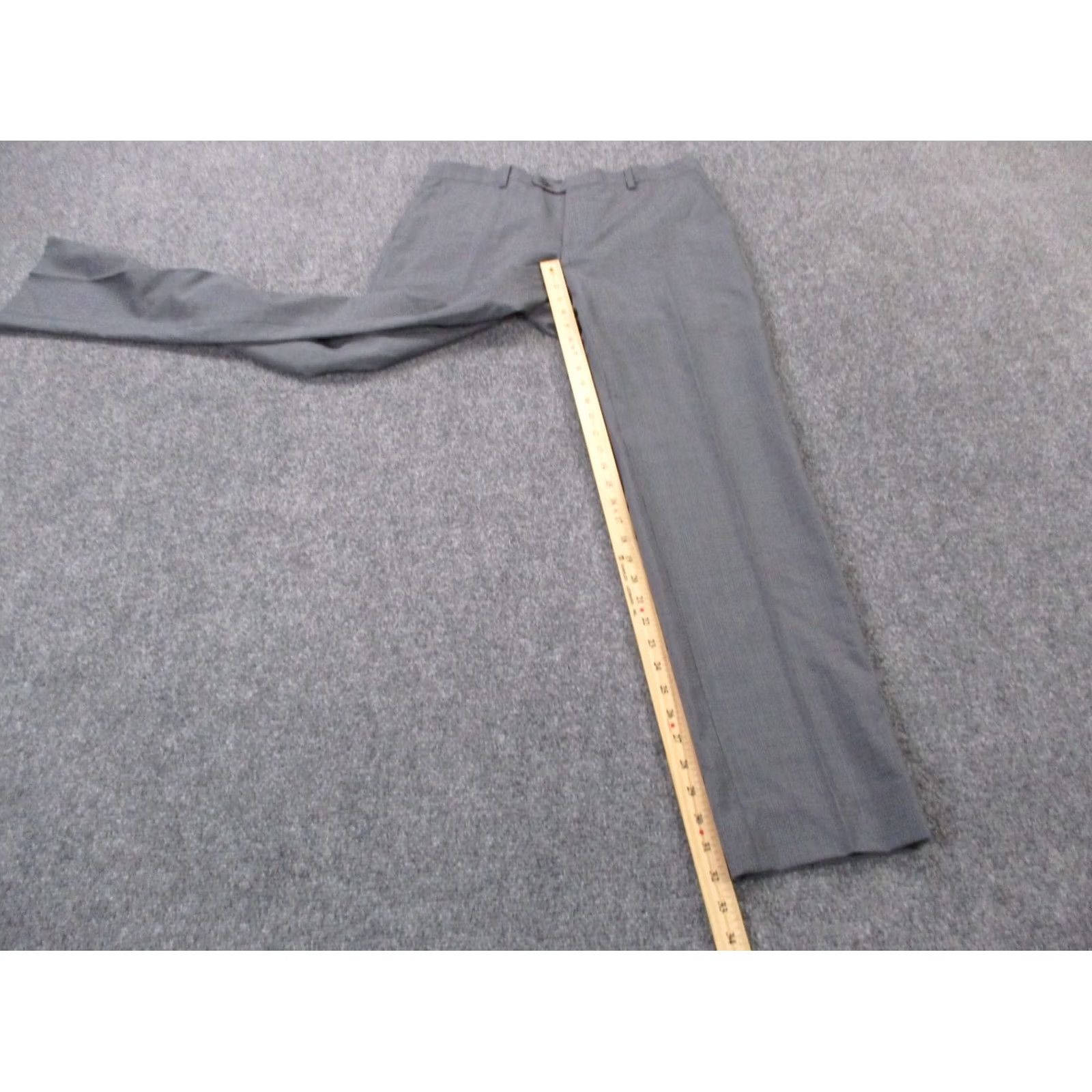 John Varvatos John Varvatos Pants Men 38 X 31 Gray Wool Tailored Dress Business Suit Pants Size 34R - 3 Thumbnail