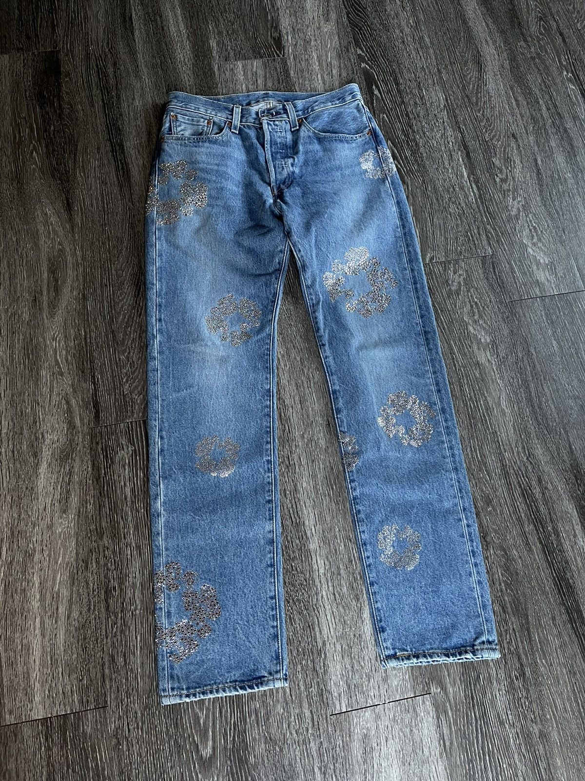 Image of Denim Tears Bust Down Bussdown Denim Pants in Blue, Men's (Size 30)