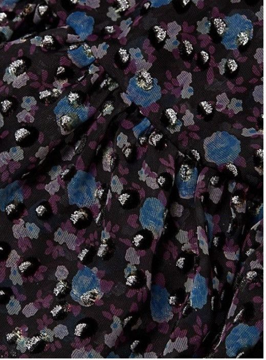 Maje MAJE NWT RAVENA FLORAL BURNOUT VELVET MIDI DRESS SIZE 3 Size L / US 10 / IT 46 - 8 Thumbnail